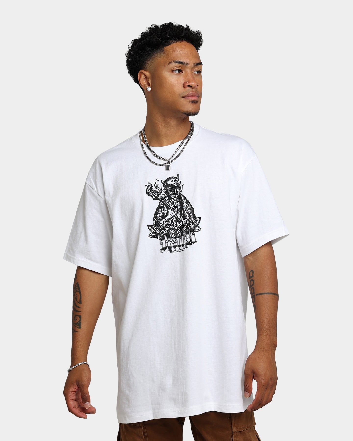 Rats Get Fat Idle Hands T-Shirt White