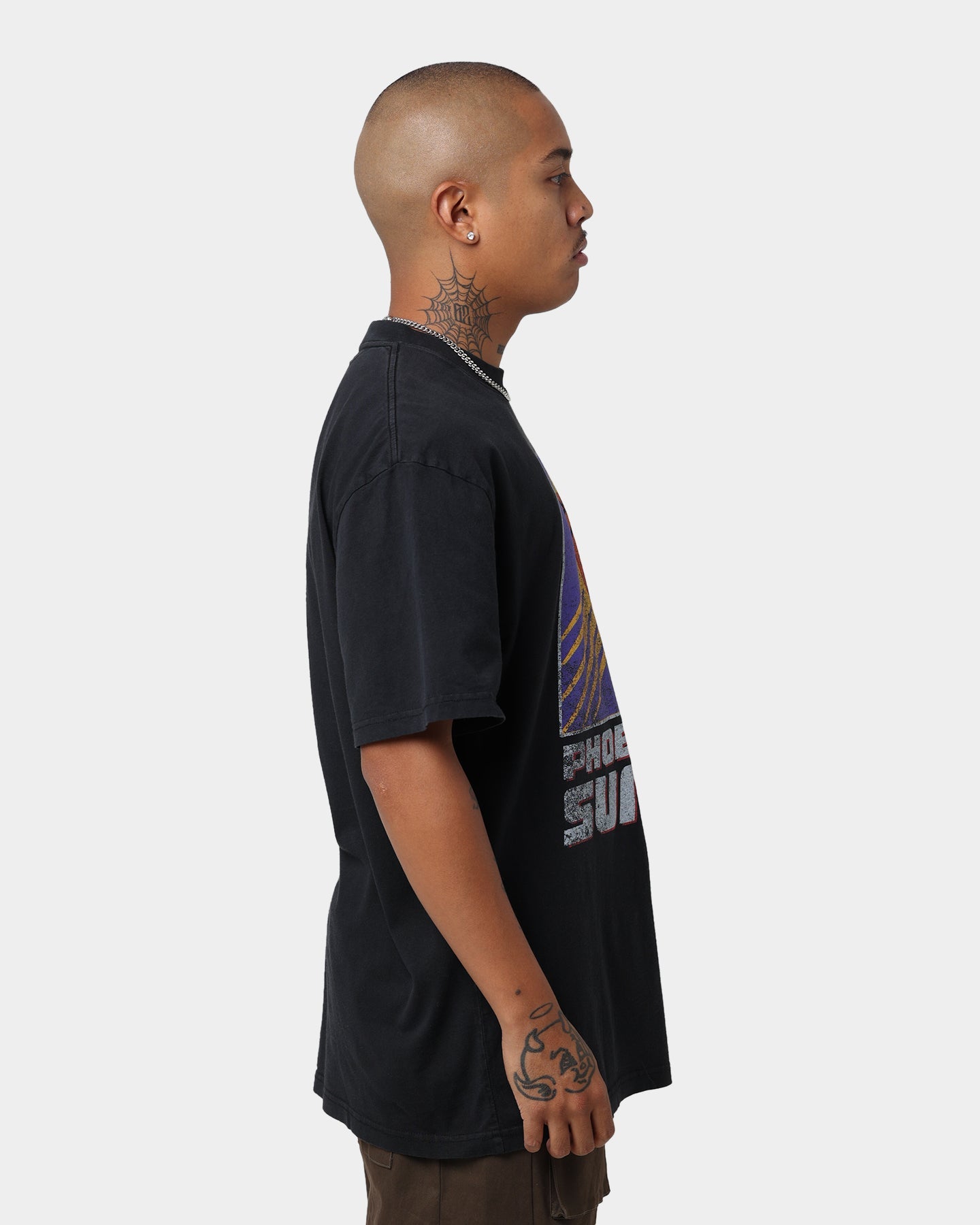 Mitchell & Ness Phoenix Suns Oversized Logo Short Sleeve Vintage T-Shirt Vintage Black