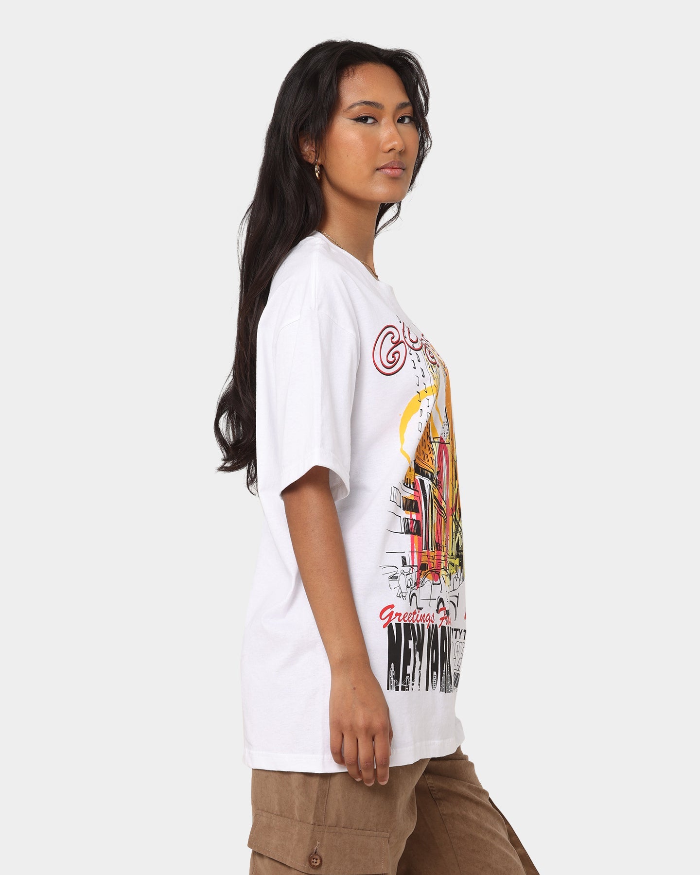 Goat Crew New York Greetings T-Shirt White