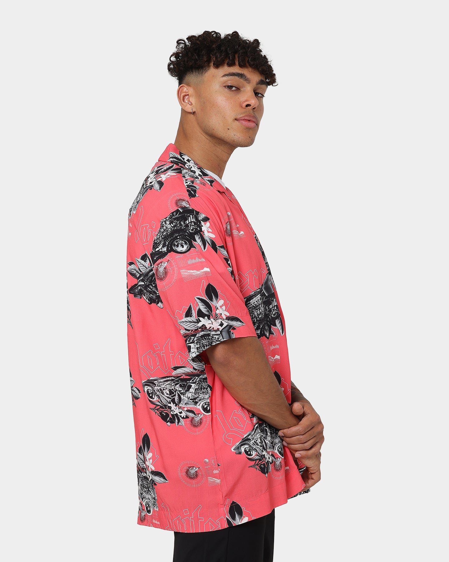 Loiter Motorsport Ultra Button Up Shirt Pink