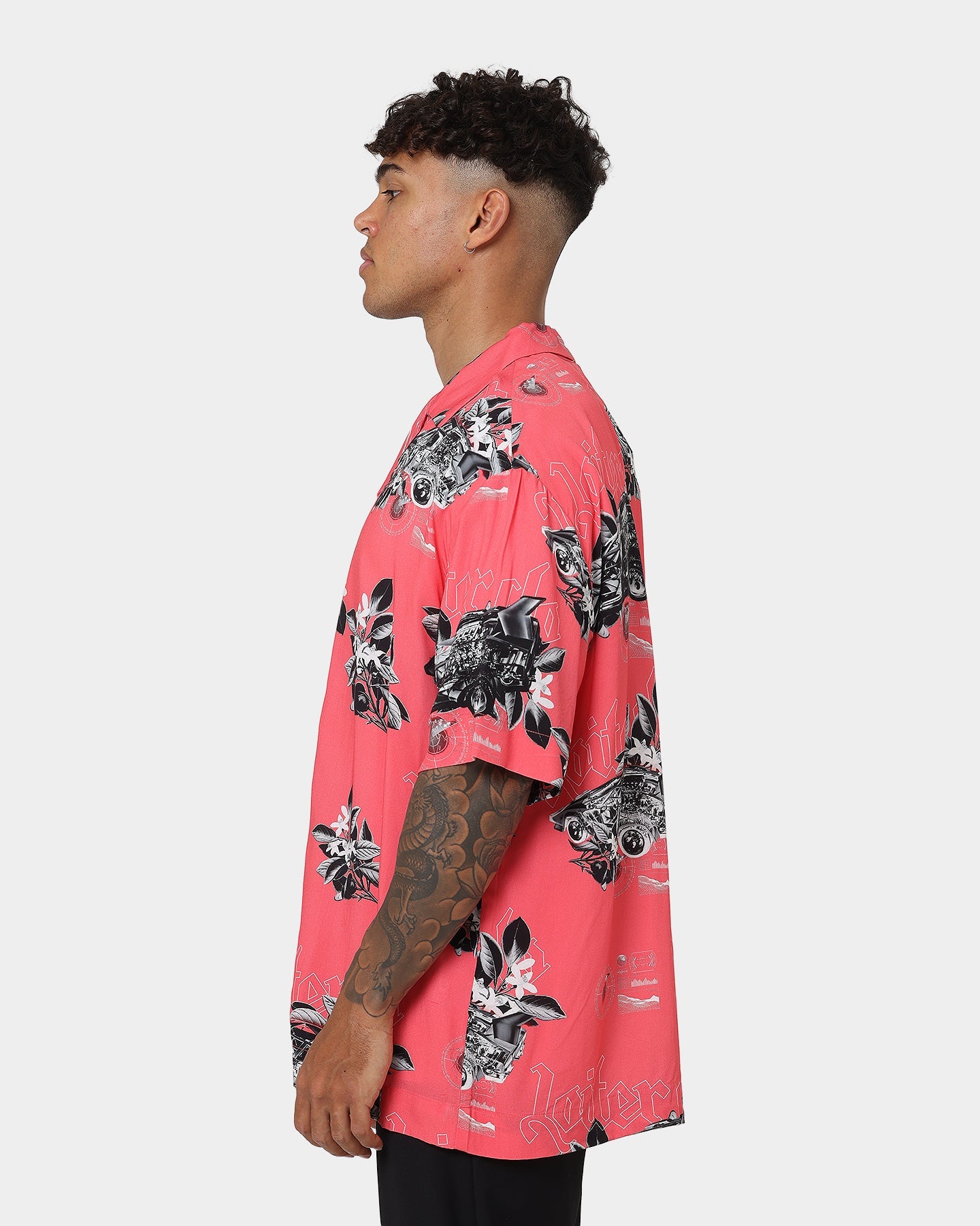 Loiter Motorsport Ultra Button Up Shirt Pink