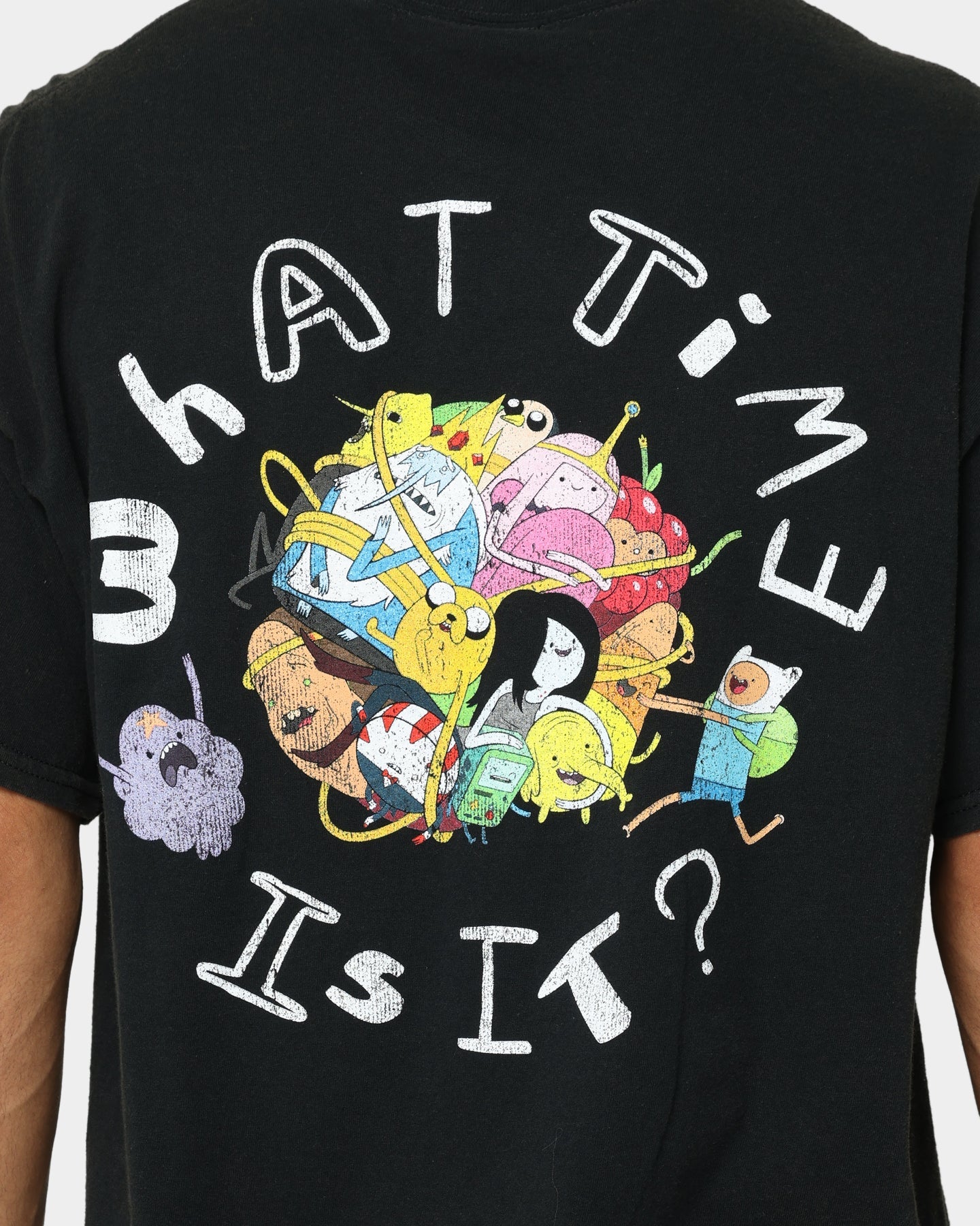 American Thrift X Adventure Time What Time Is It Vintage T-Shirt Black Wash