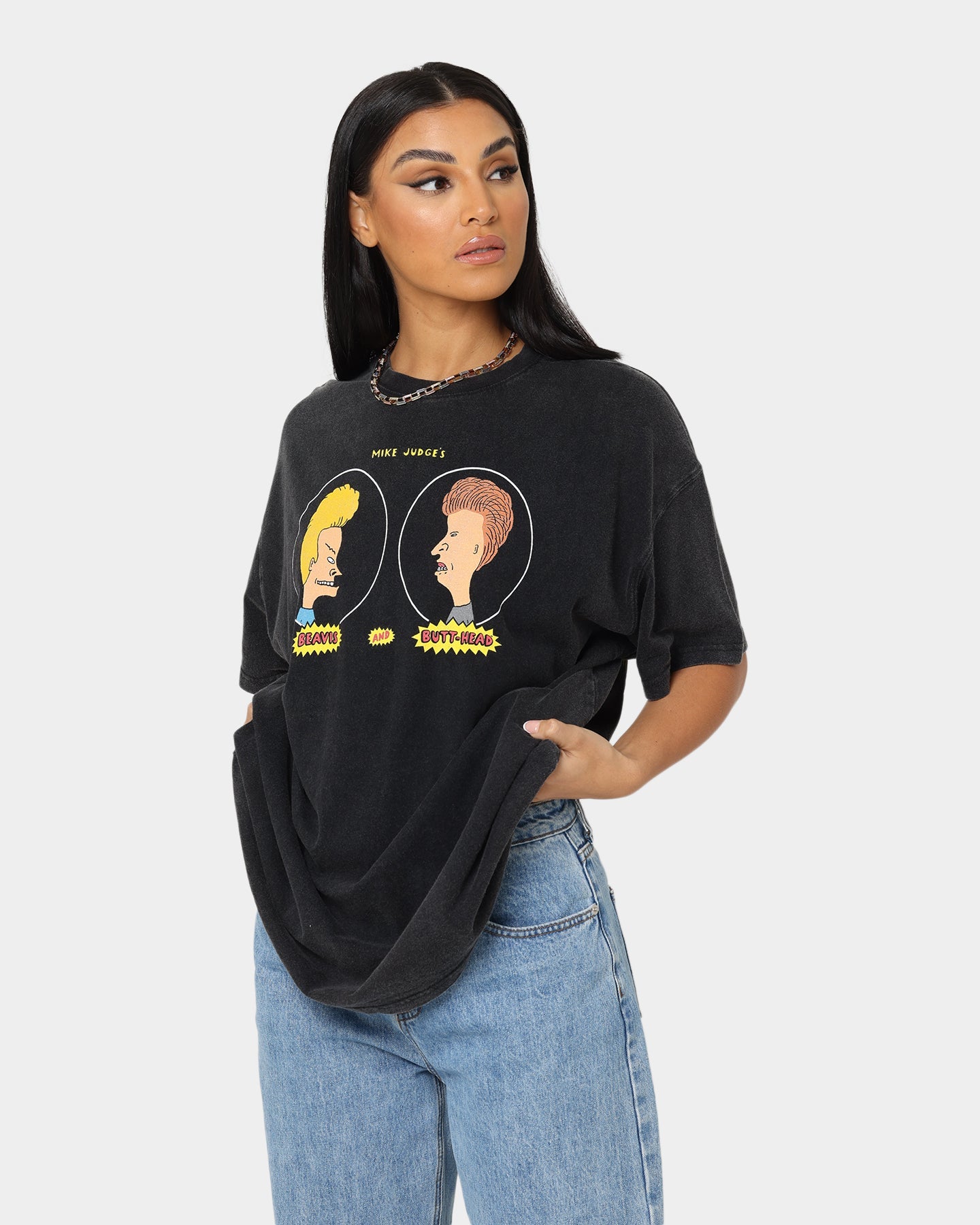American Thrift American Thrift X Beavis & Butthead Opening Face T-Shirt Vintage Black