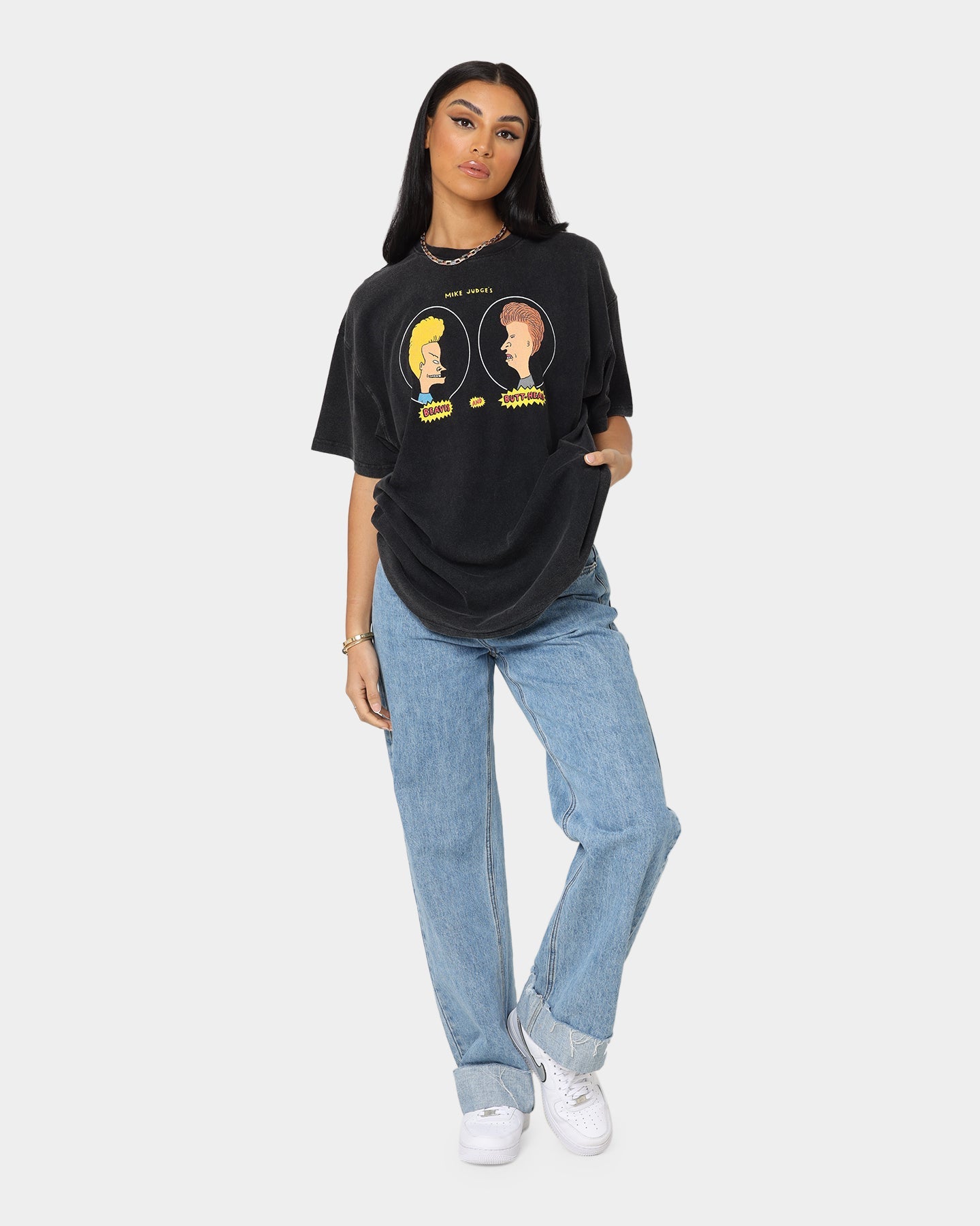 American Thrift American Thrift X Beavis & Butthead Opening Face T-Shirt Vintage Black