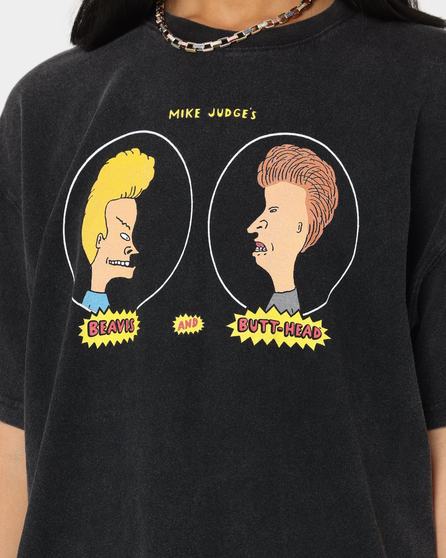 American Thrift American Thrift X Beavis & Butthead Opening Face T-Shirt Vintage Black
