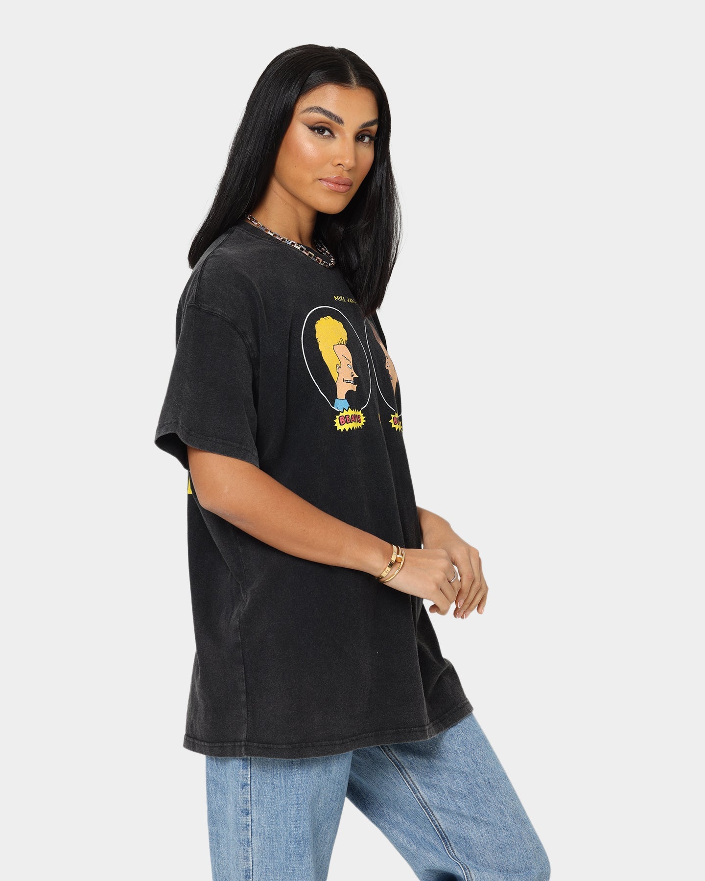 American Thrift American Thrift X Beavis & Butthead Opening Face T-Shirt Vintage Black