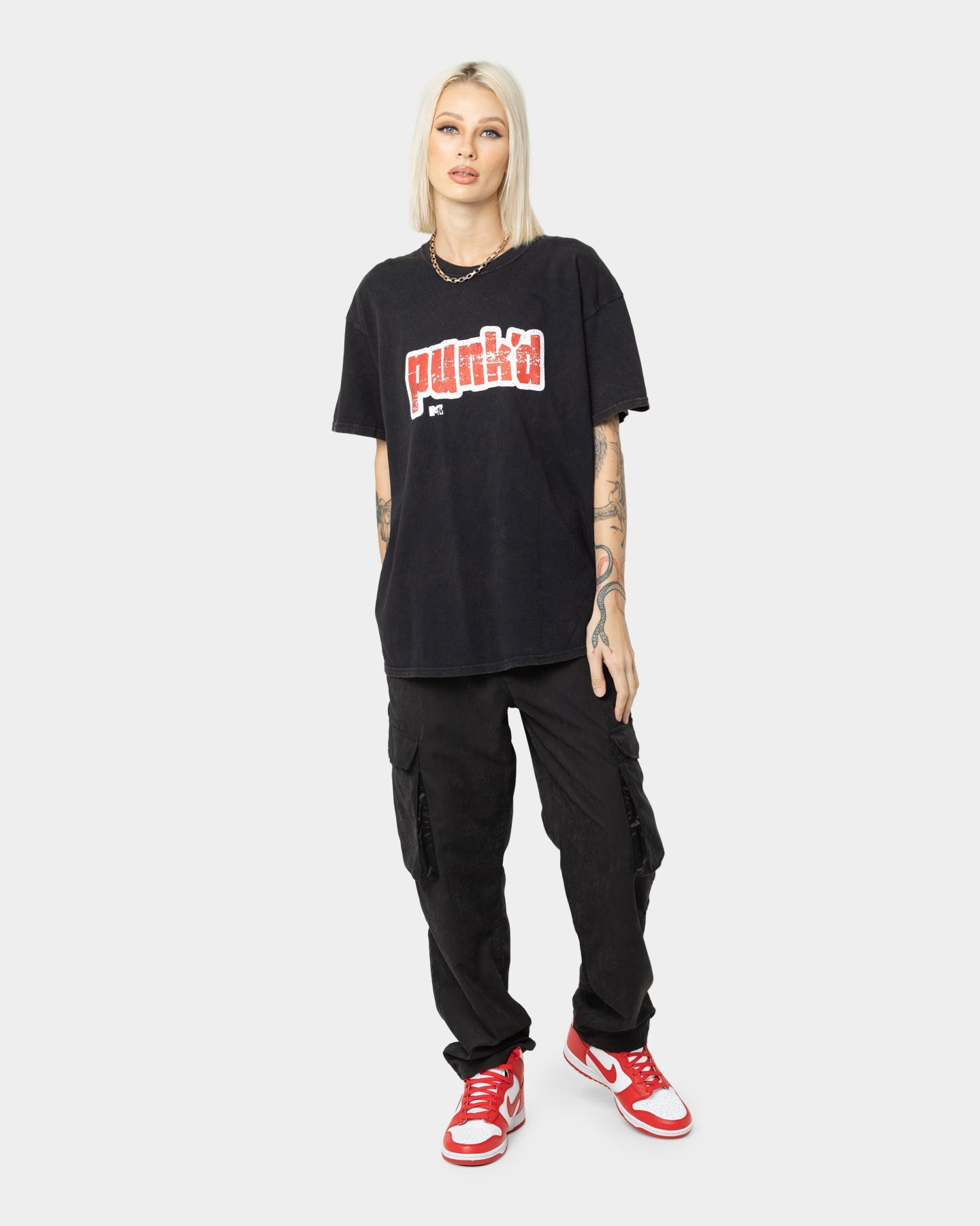 American Thrift X MTV Punk'd Vintage T-Shirt Black Wash