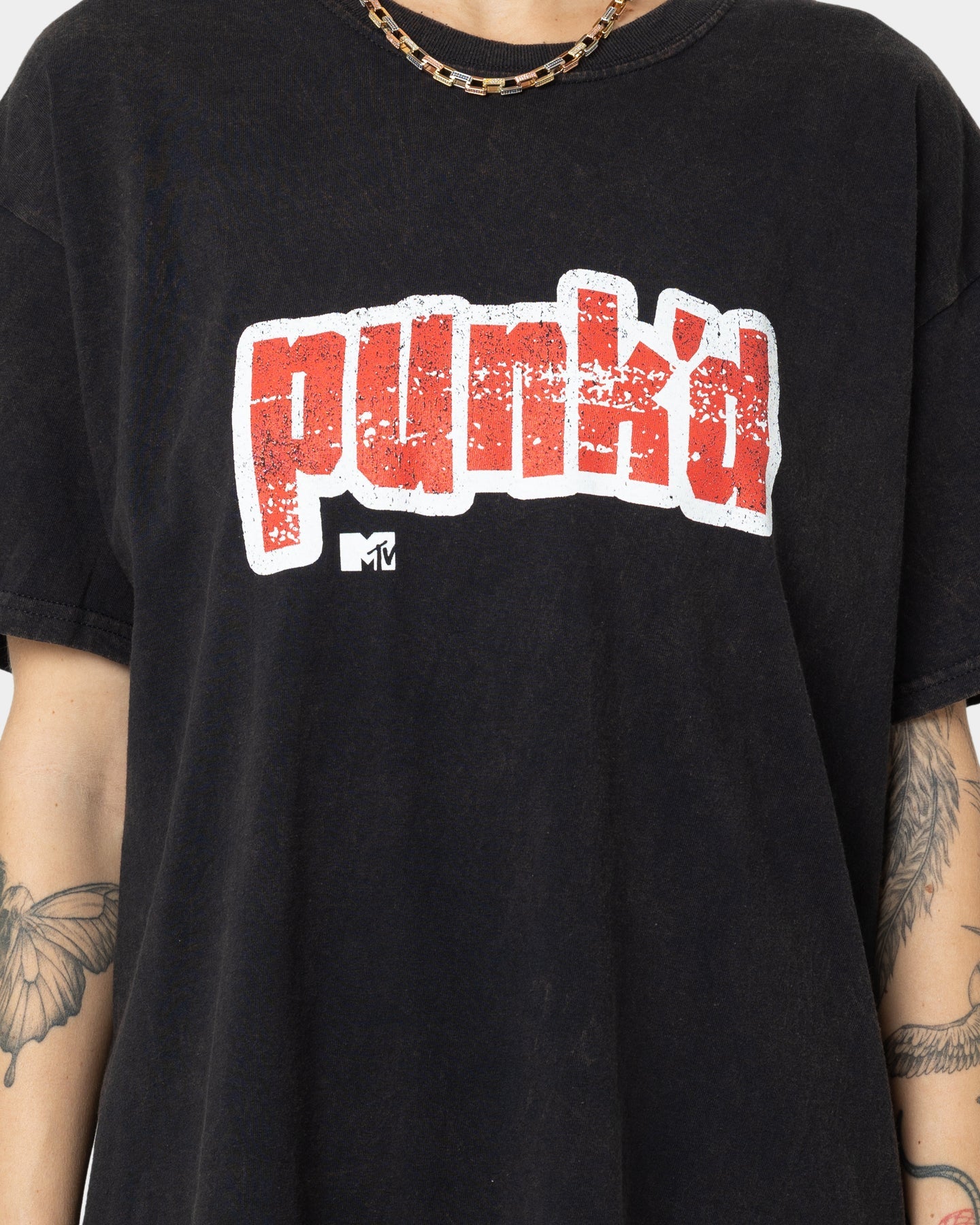 American Thrift X MTV Punk'd Vintage T-Shirt Black Wash