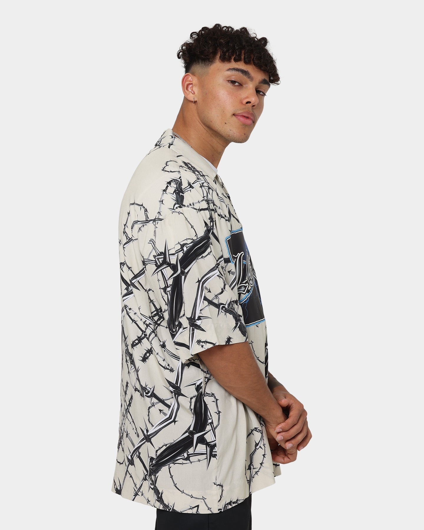 Loiter Frontline Button Up Shirt Off White