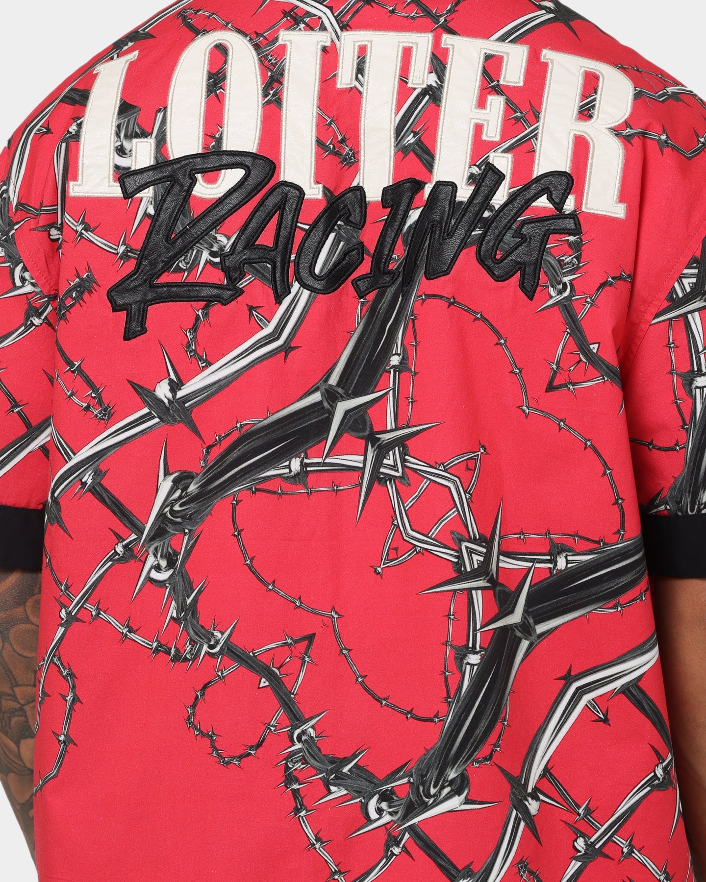 Loiter Daytona Mechanic Button Up Shirt Red