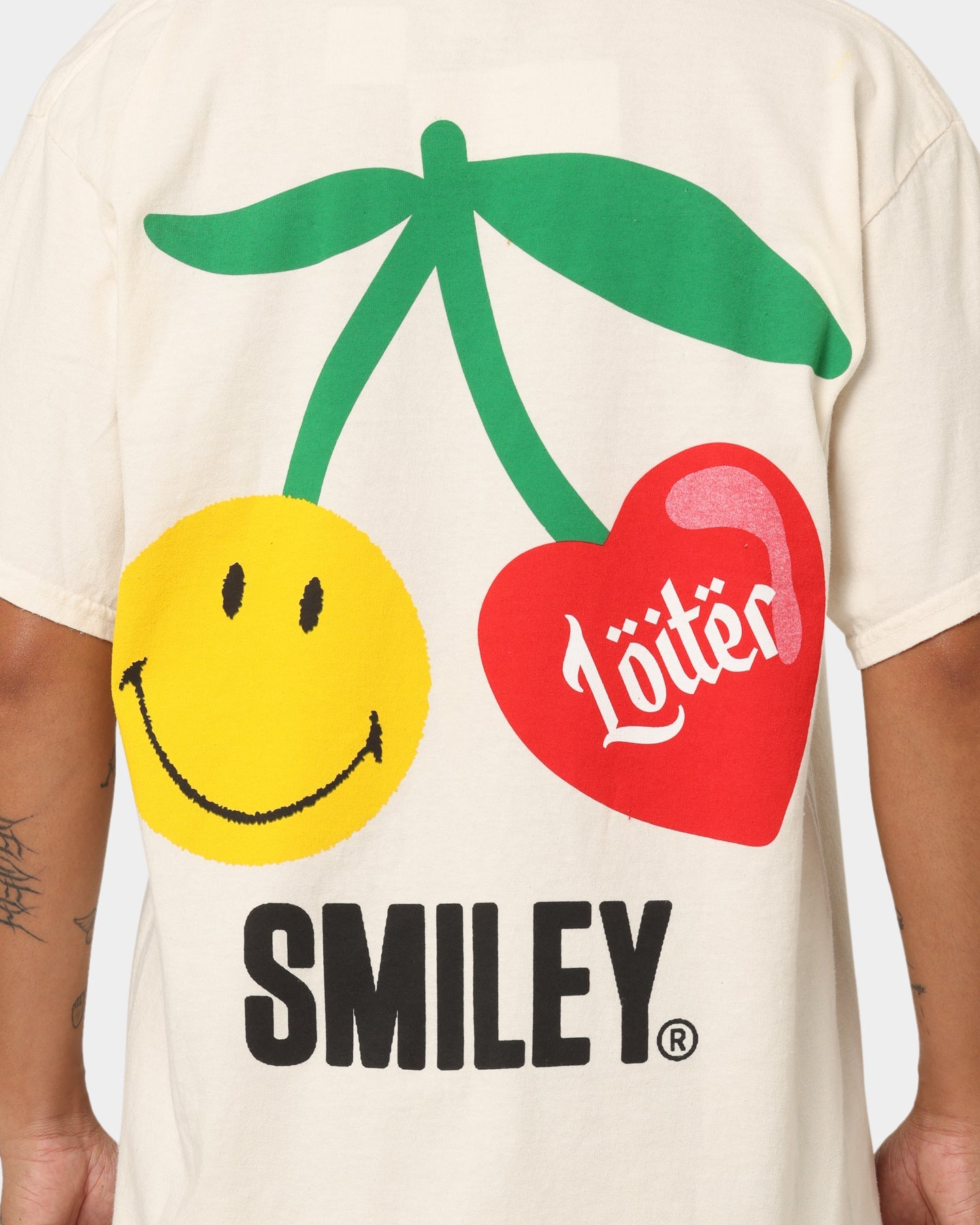 Loiter X Smiley Live Laugh Loiter T-Shirt Off White