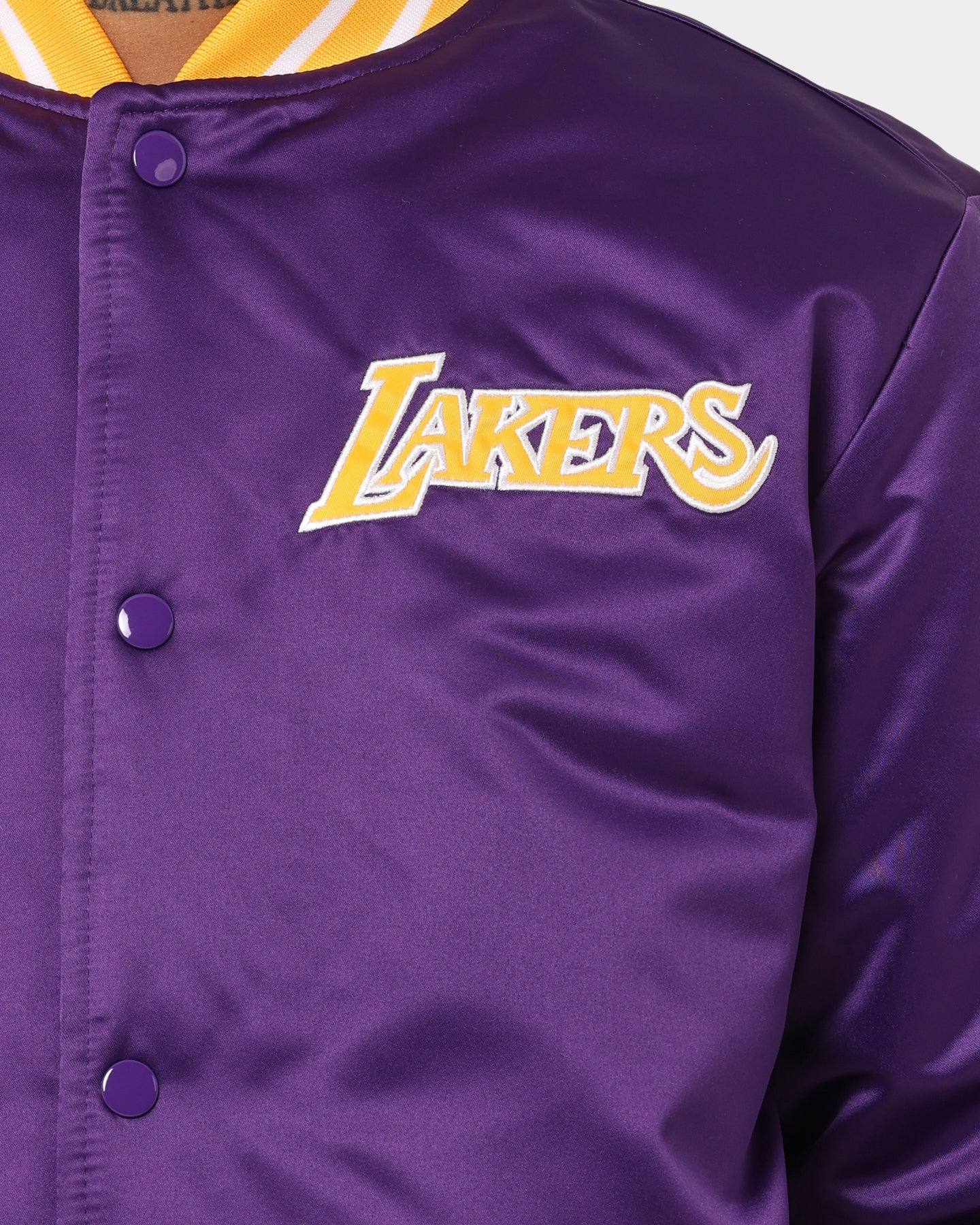 Mitchell & Ness Los Angeles Lakers Heavyweight Satin Jacket Purple