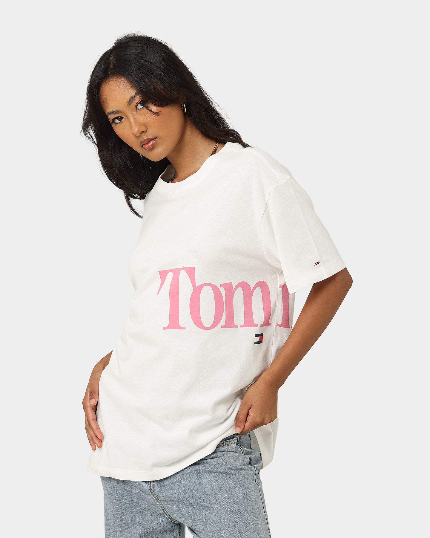 Tommy Jeans Women's Oversized Bold T-Shirt Ecru