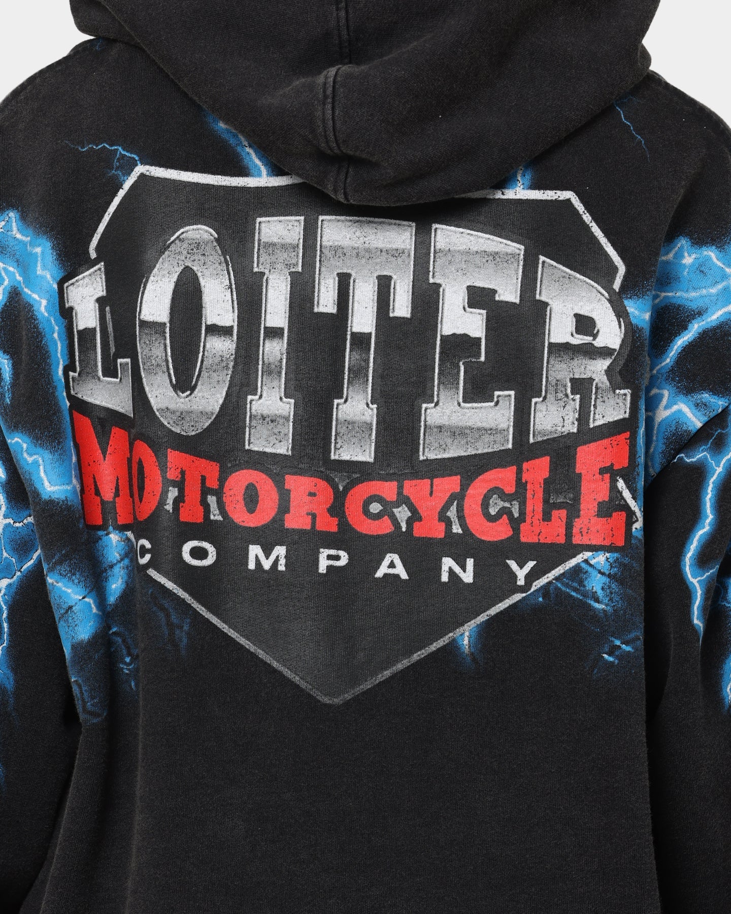 Loiter Lightning Eagle Vintage Hoodie Vintage Black