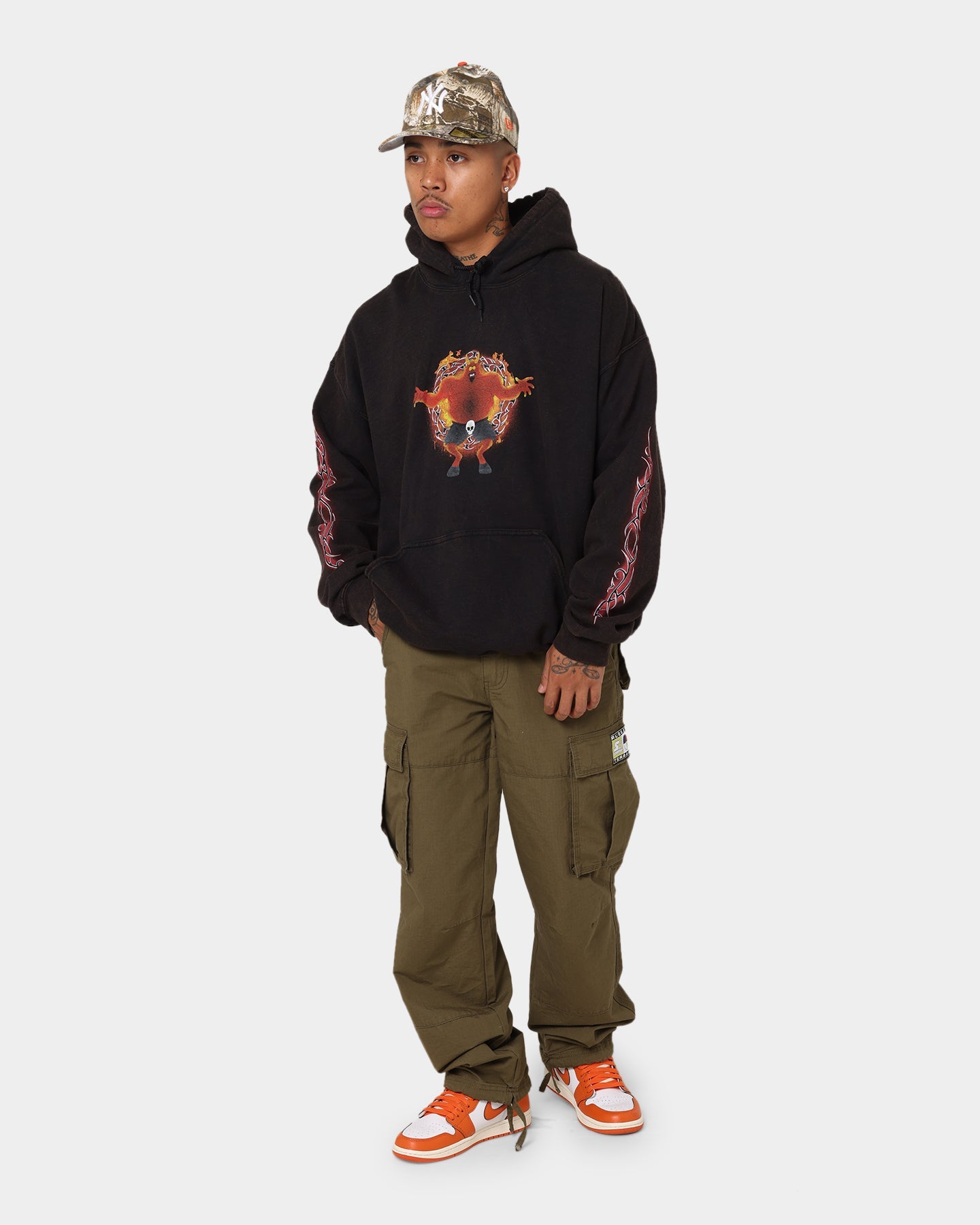 Goat Crew X South Park Satan Vintage Hoodie Black Wash