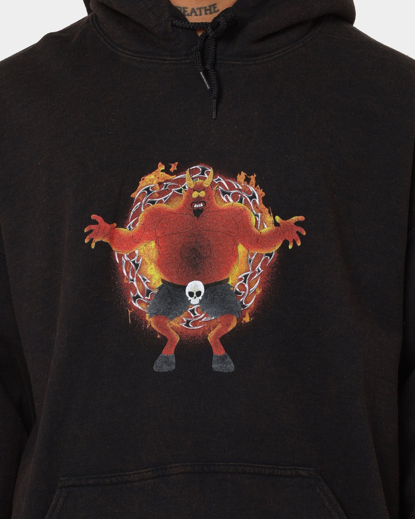 Goat Crew X South Park Satan Vintage Hoodie Black Wash