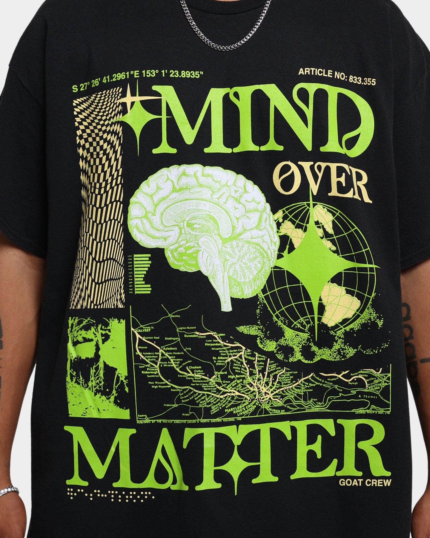 Goat Crew Mind Matter Vintage T-Shirt Washed Black