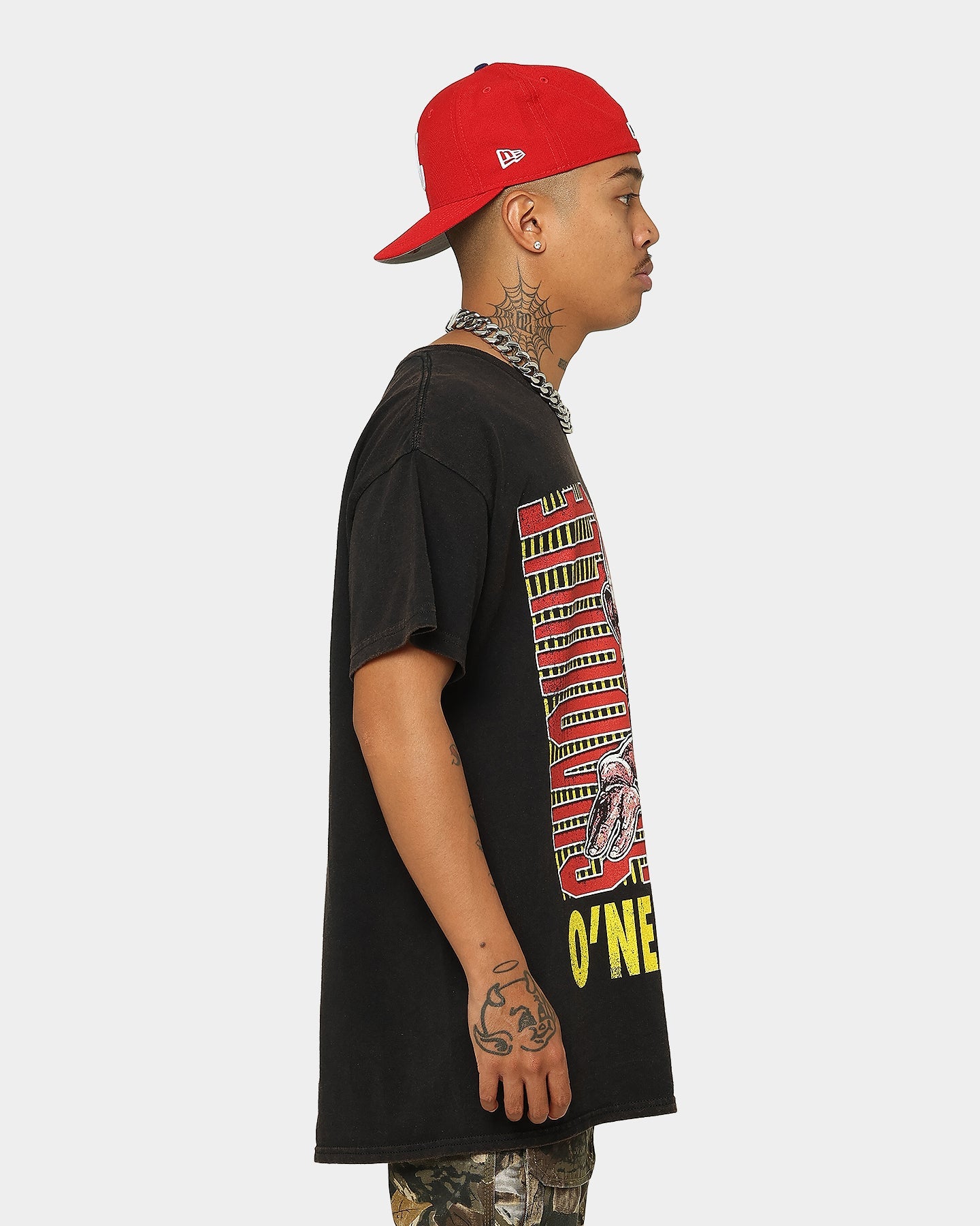 Goat Crew X Shaq Man of Steel Vintage T-Shirt Washed Black