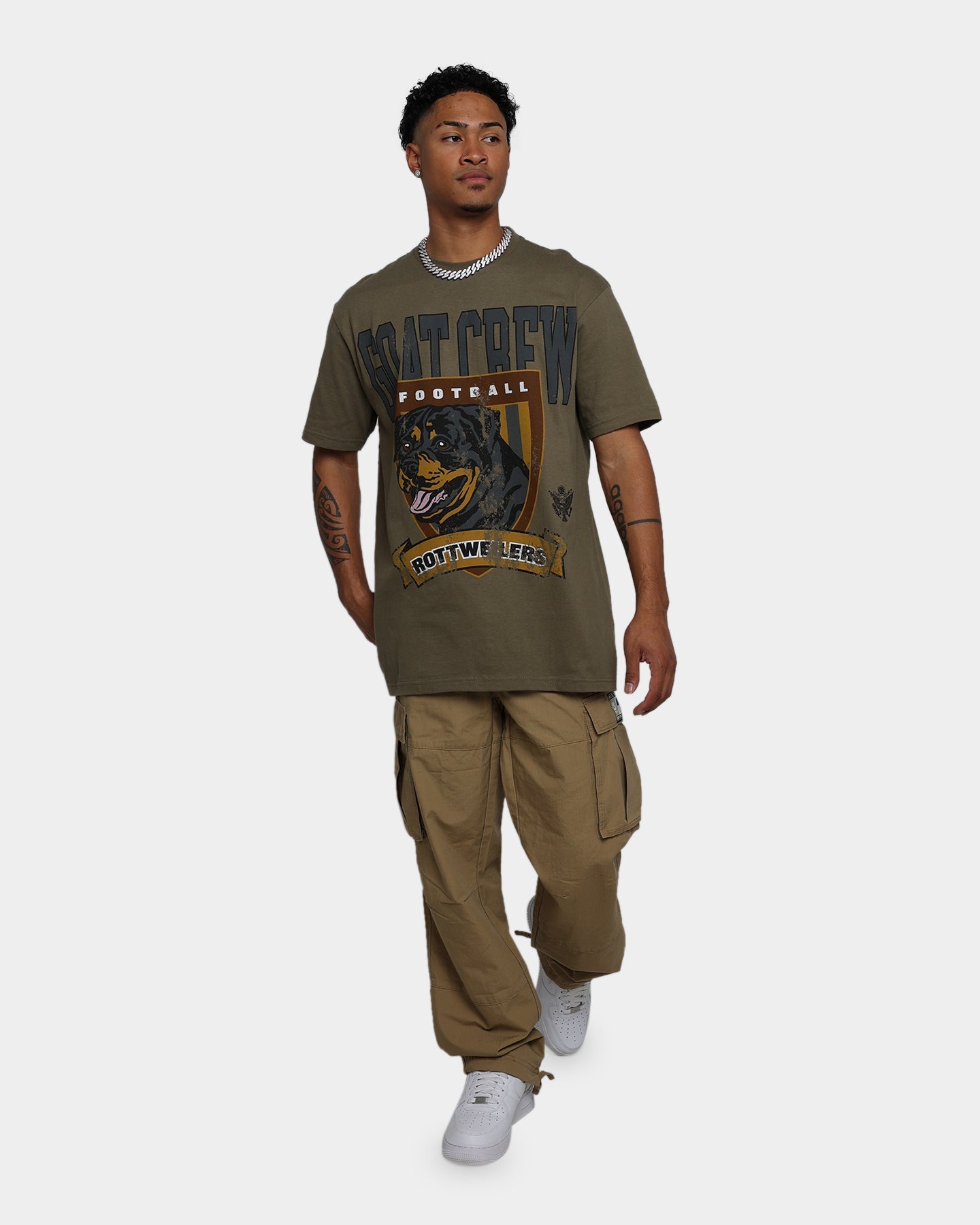 Goat Crew Rottweiler T-Shirt Military Green