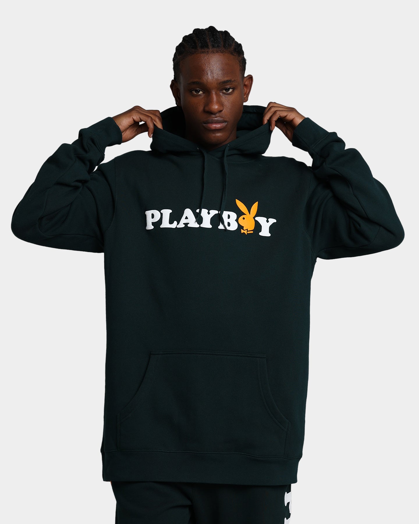 Playboy By CK Wordmark Hoodie Forest Green