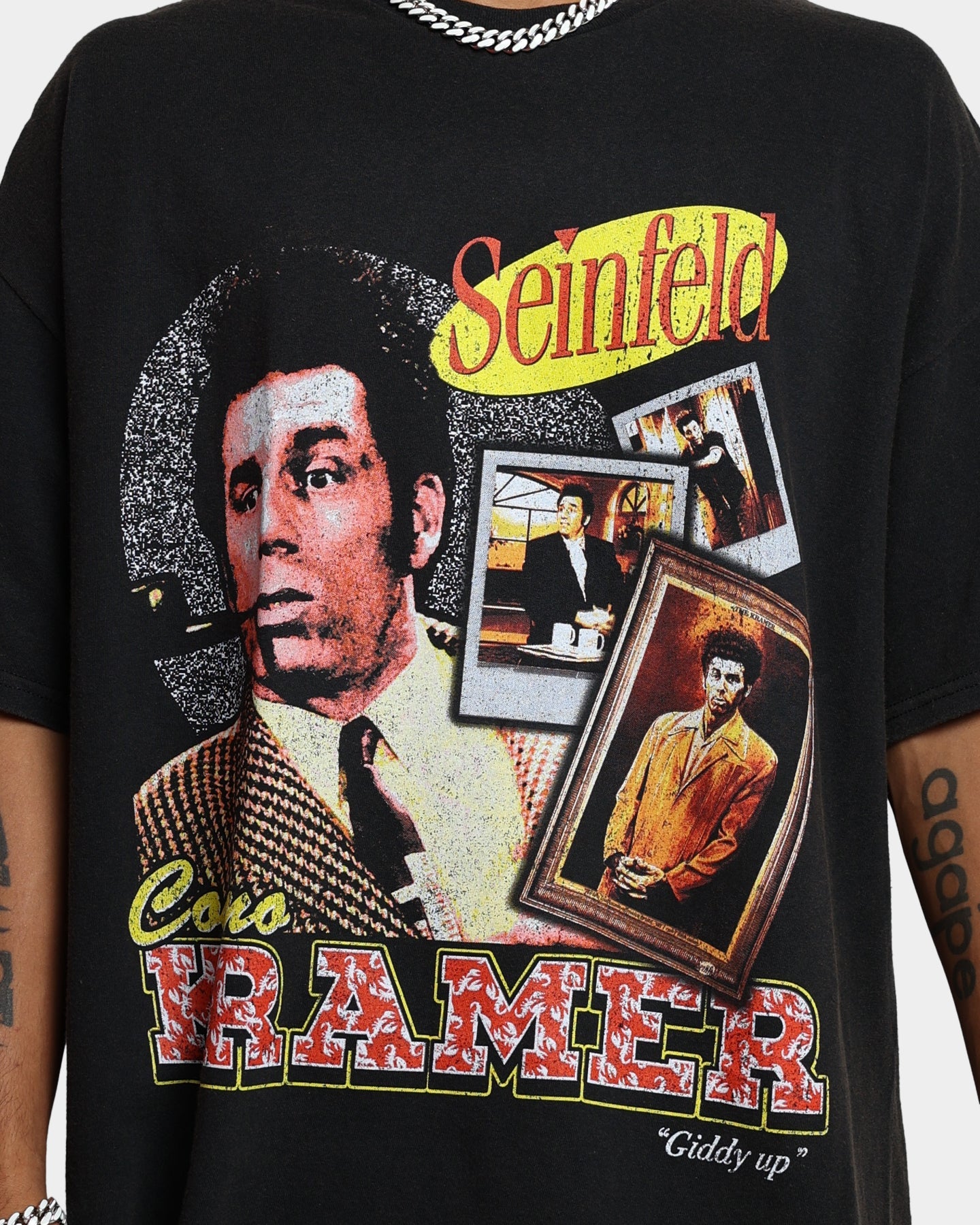 American Thrift X Seinfeld Kramer Vintage T-Shirt Washed Black