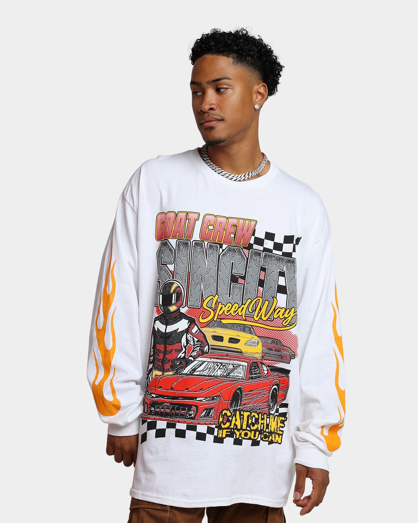 Goat Crew Sin City Speedway T-Shirt White