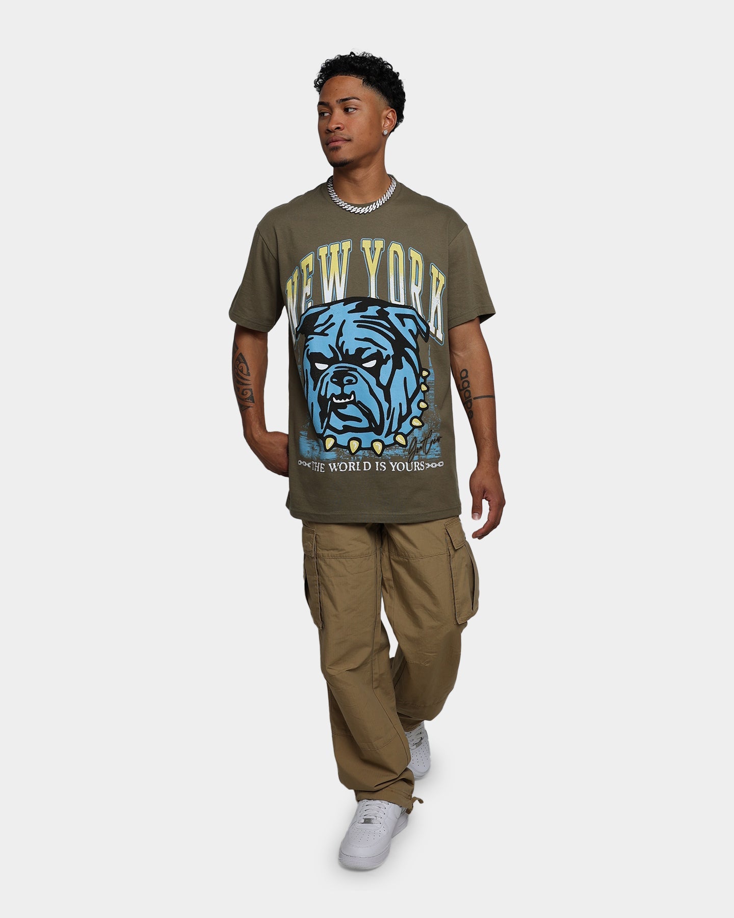 Goat Crew The World Is Yours T-Shirt Green