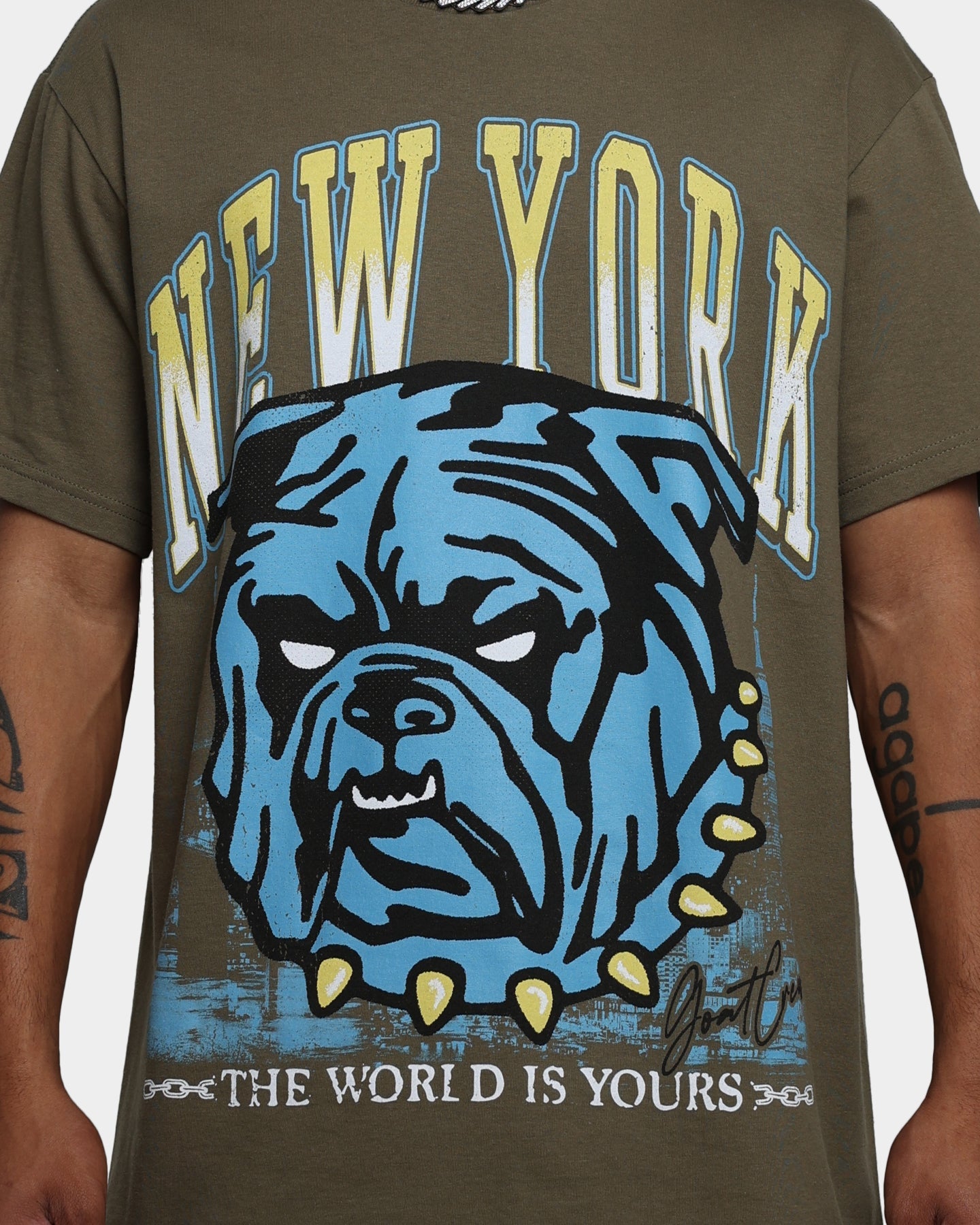 Goat Crew The World Is Yours T-Shirt Green