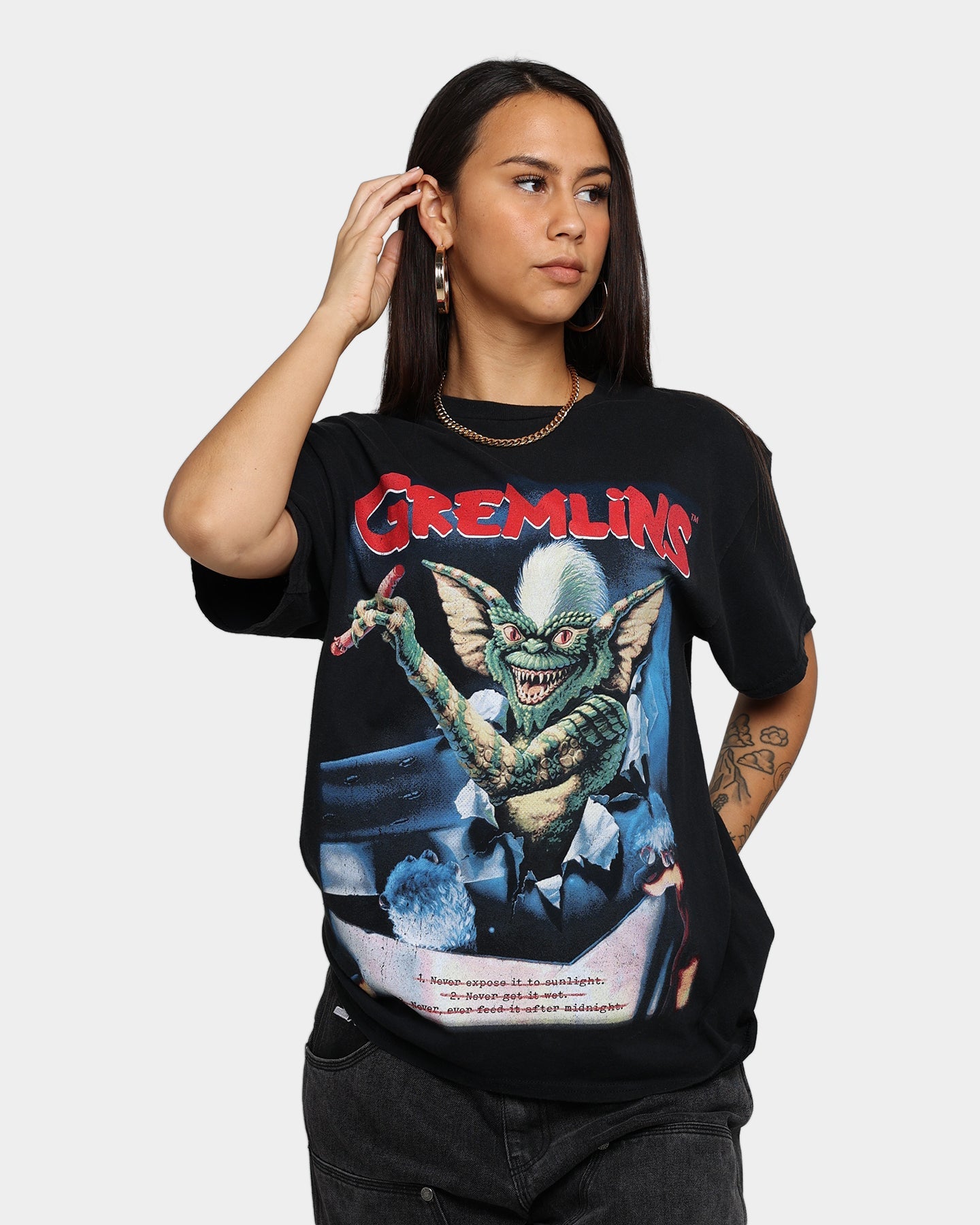 73Studio X Gremlins Gremlins Vintage T-Shirt Black Wash