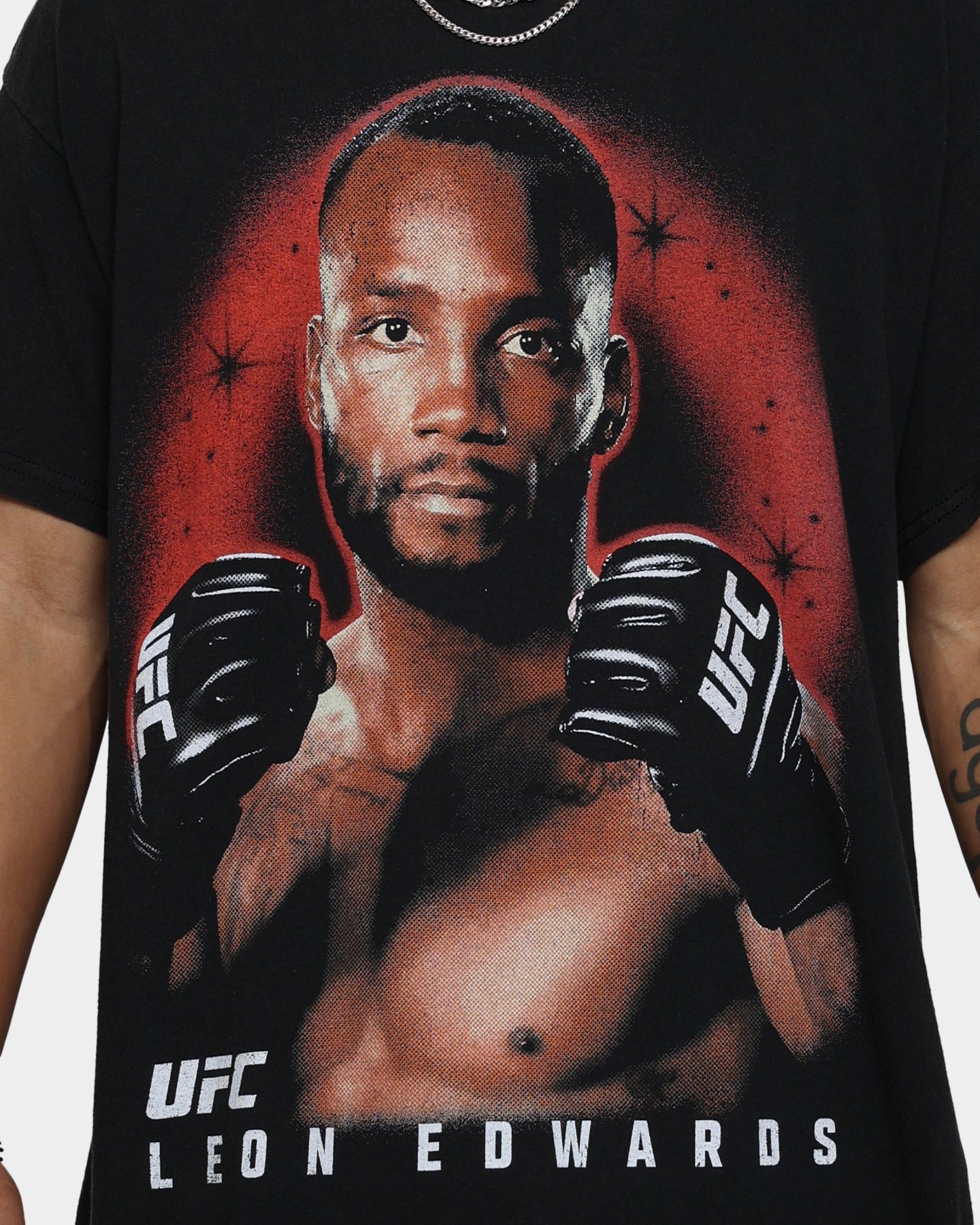 UFC By Goat Crew Leon Edwards Vintage T-Shirt Black Wash