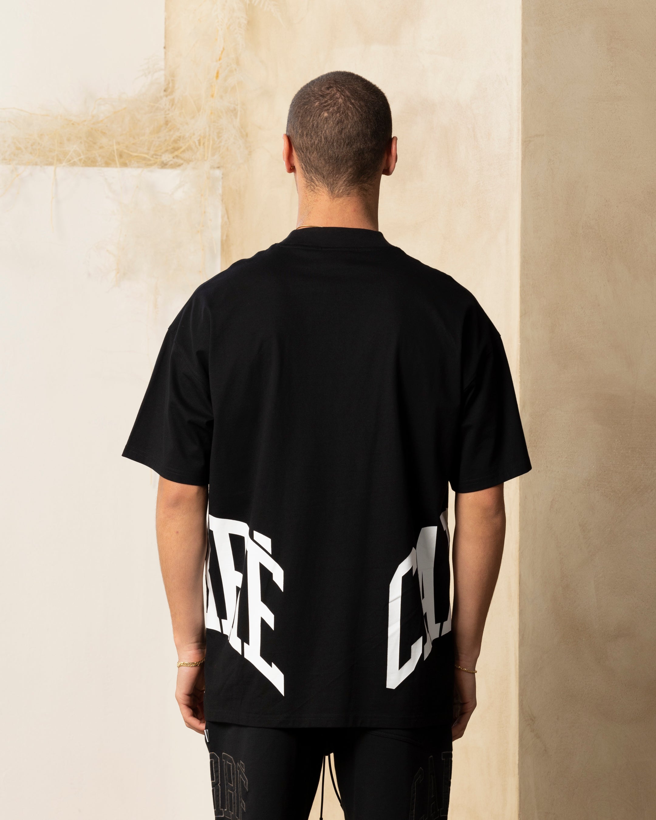 Carre Double Arch Oversized T-Shirt Black