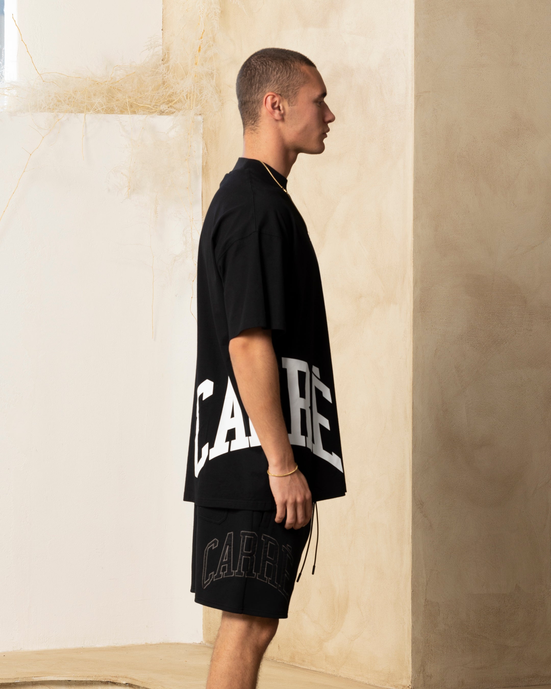 Carre Double Arch Oversized T-Shirt Black
