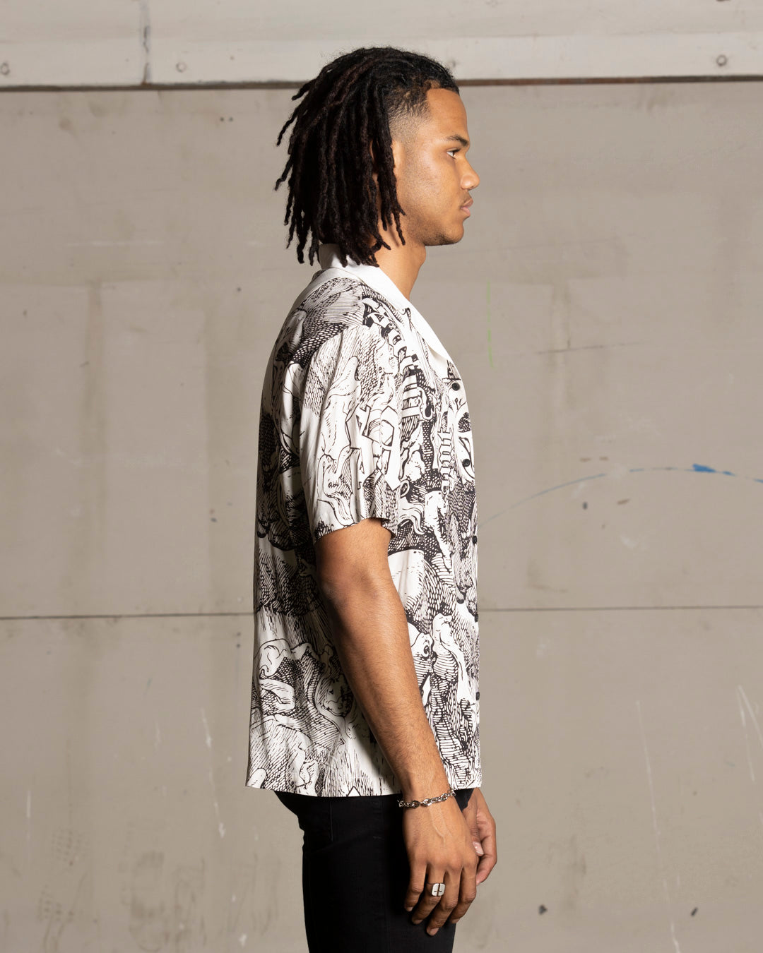 Saint Morta Babylon Short Sleeve Shirt Black/White