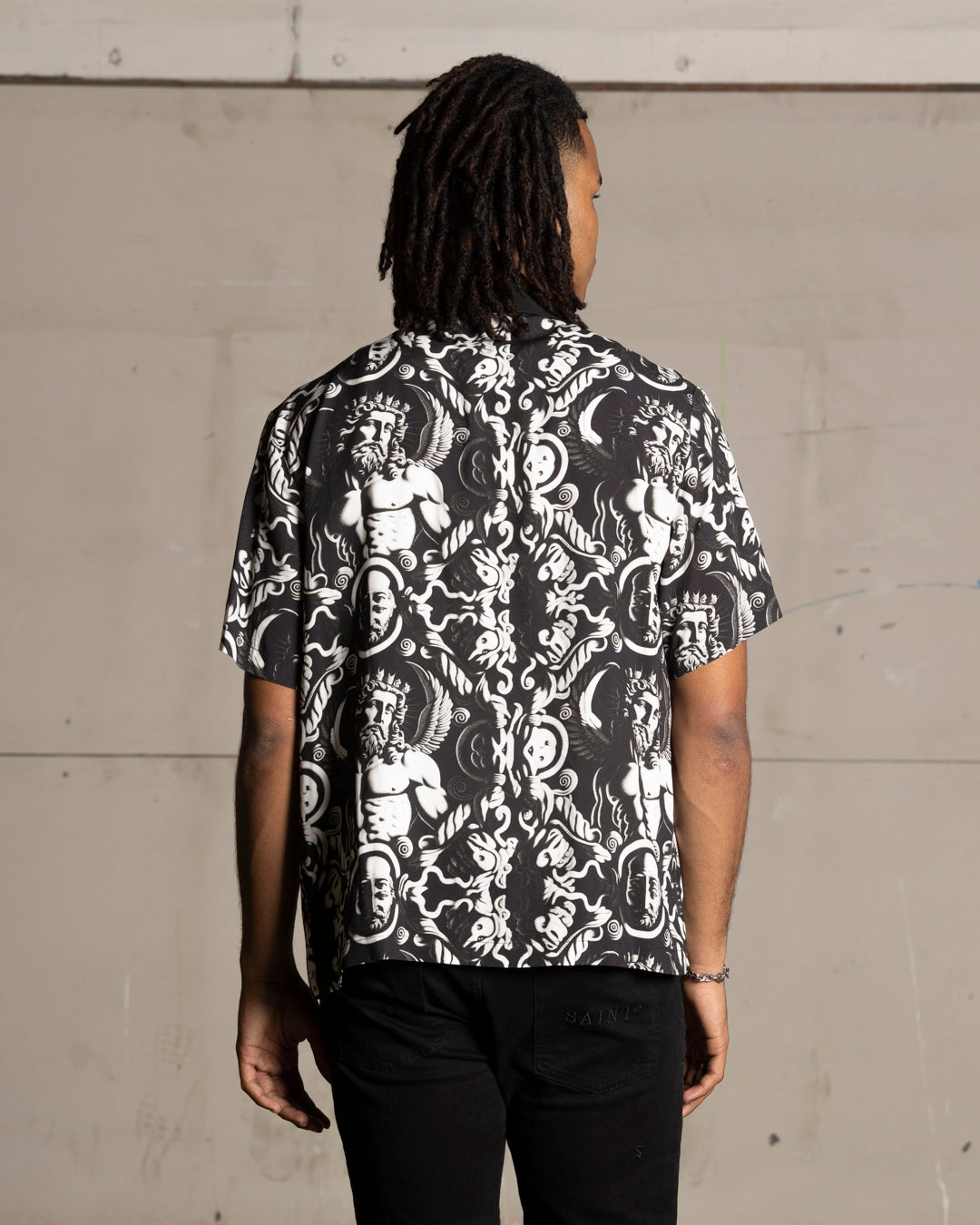 Saint Morta Mad God Short Sleeve Shirt Black/White
