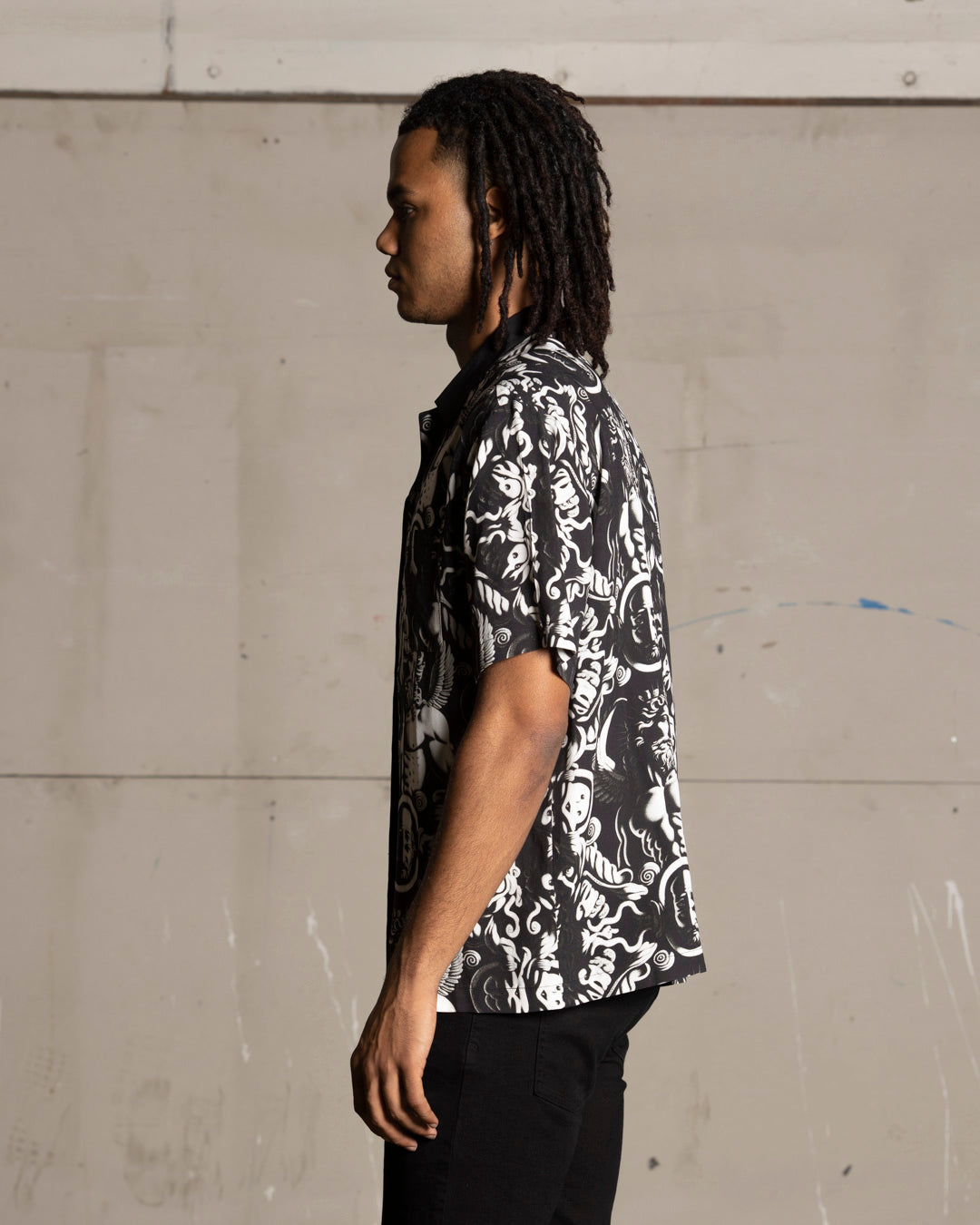 Saint Morta Mad God Short Sleeve Shirt Black/White