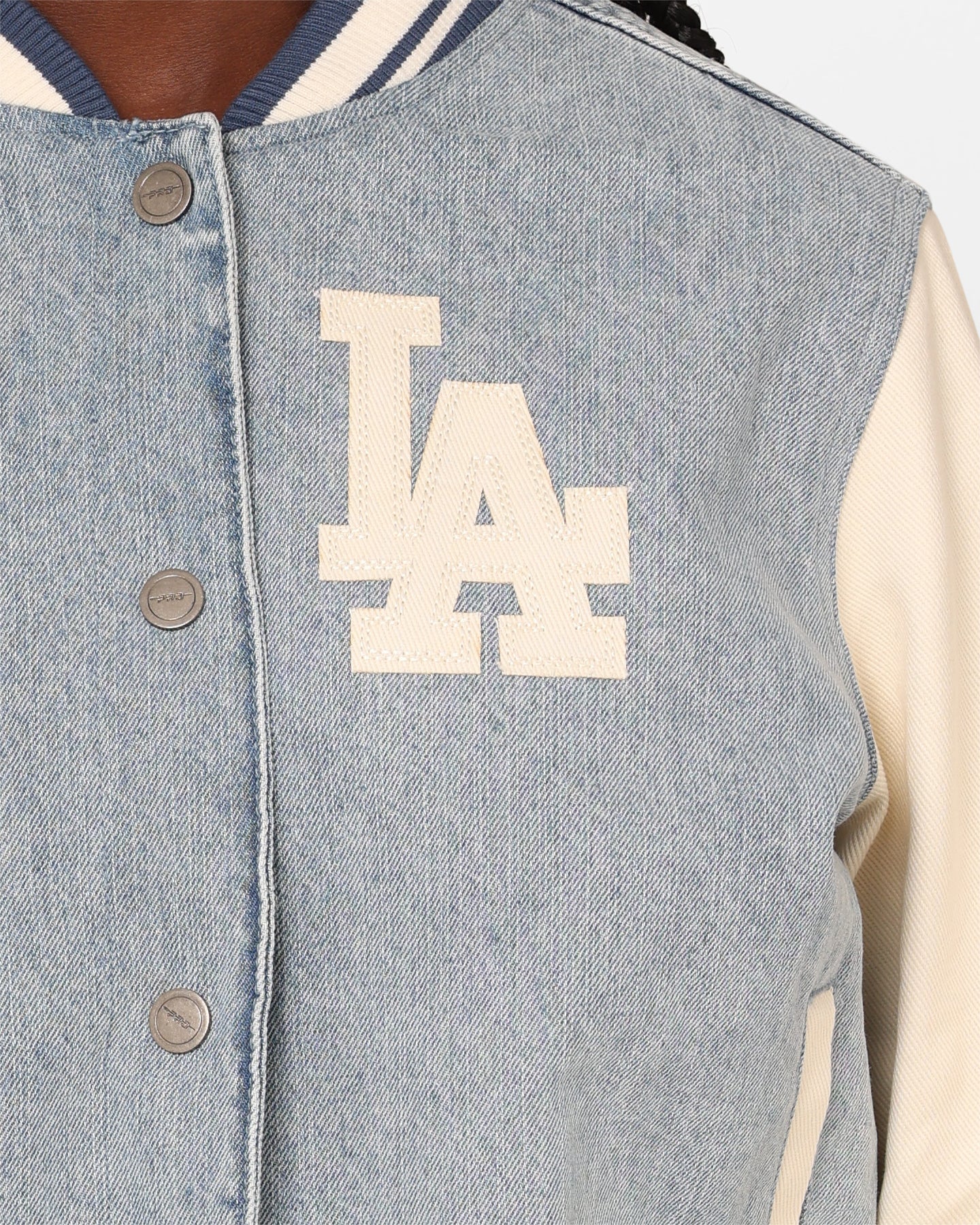 Pro Standard Women's Los Angeles Dodgers Varsity Jacket Denim