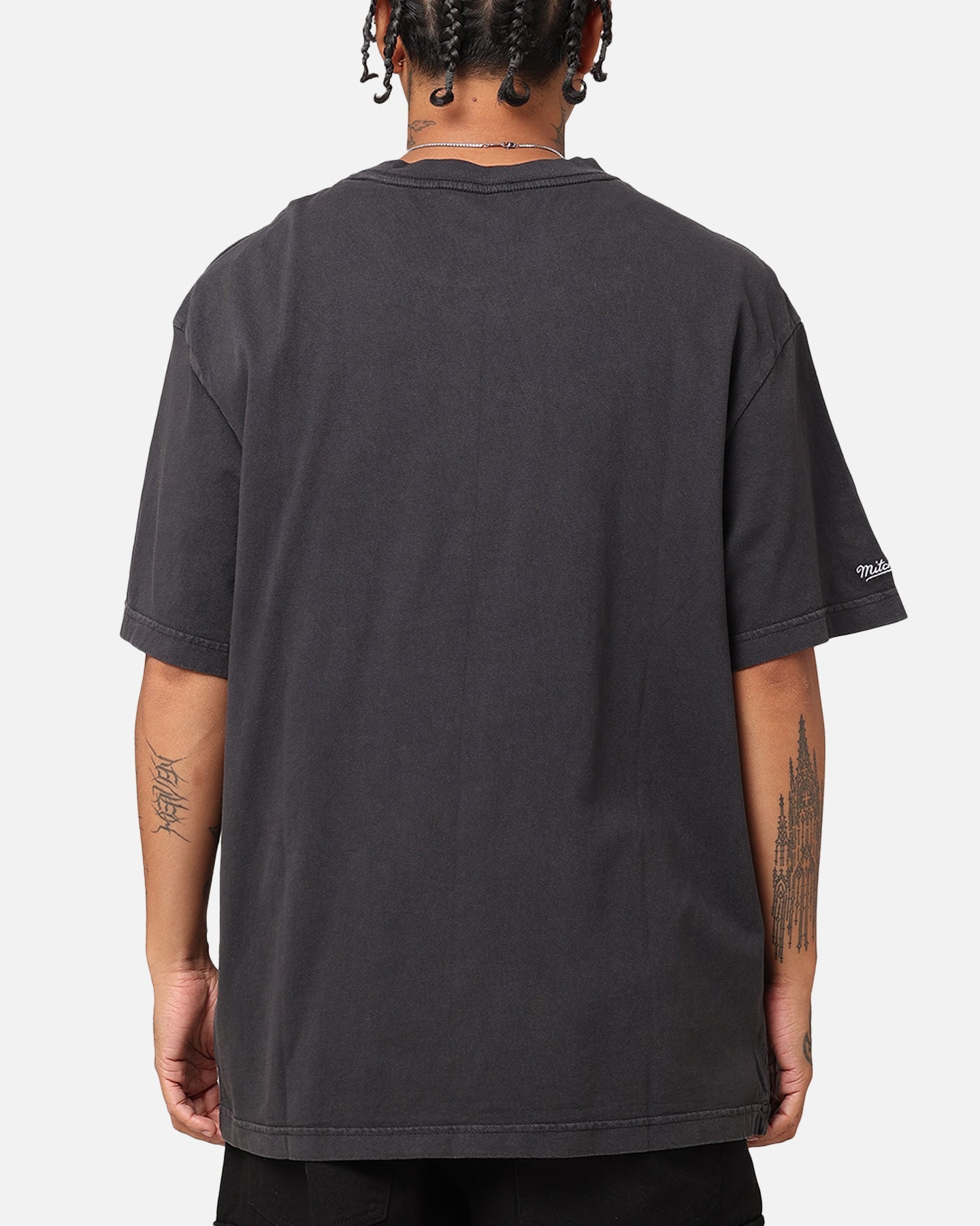 Mitchell & Ness Miami Heat Ice Blue Logo T-Shirt Faded Black