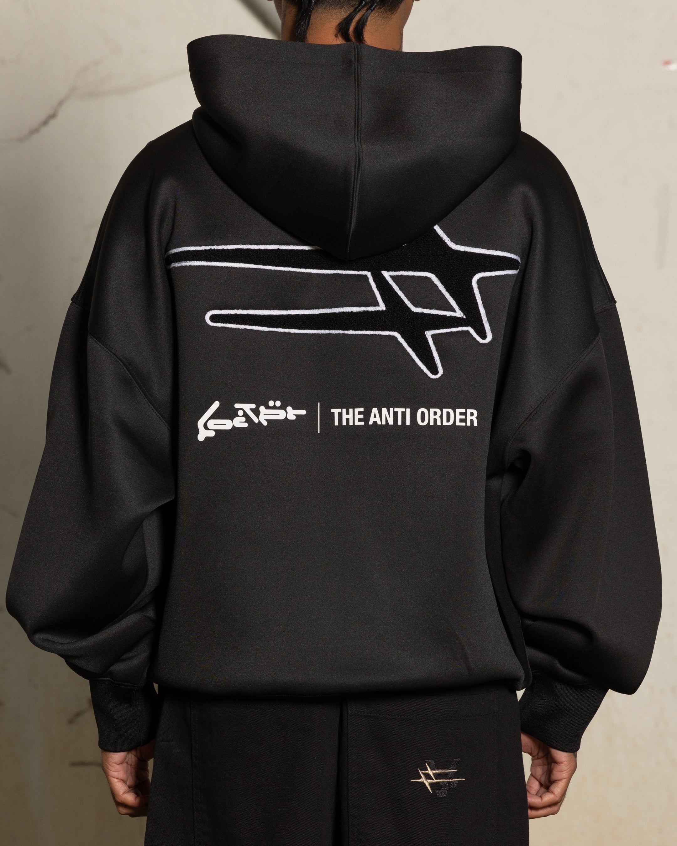 Loiter X The Anti Order Zip Hoodie Black