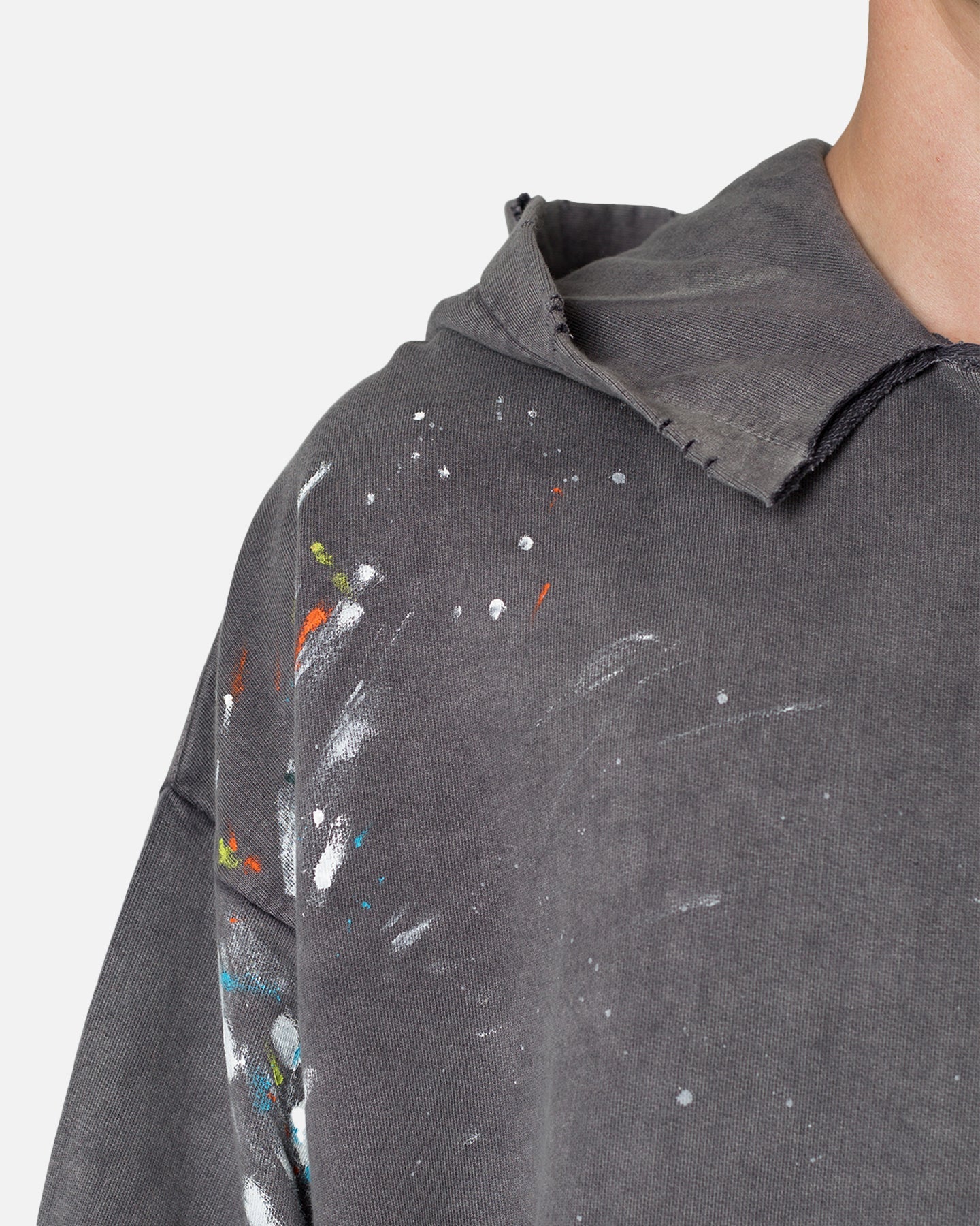 MNML Destroyed Painter Hoodie Charcoal Grey