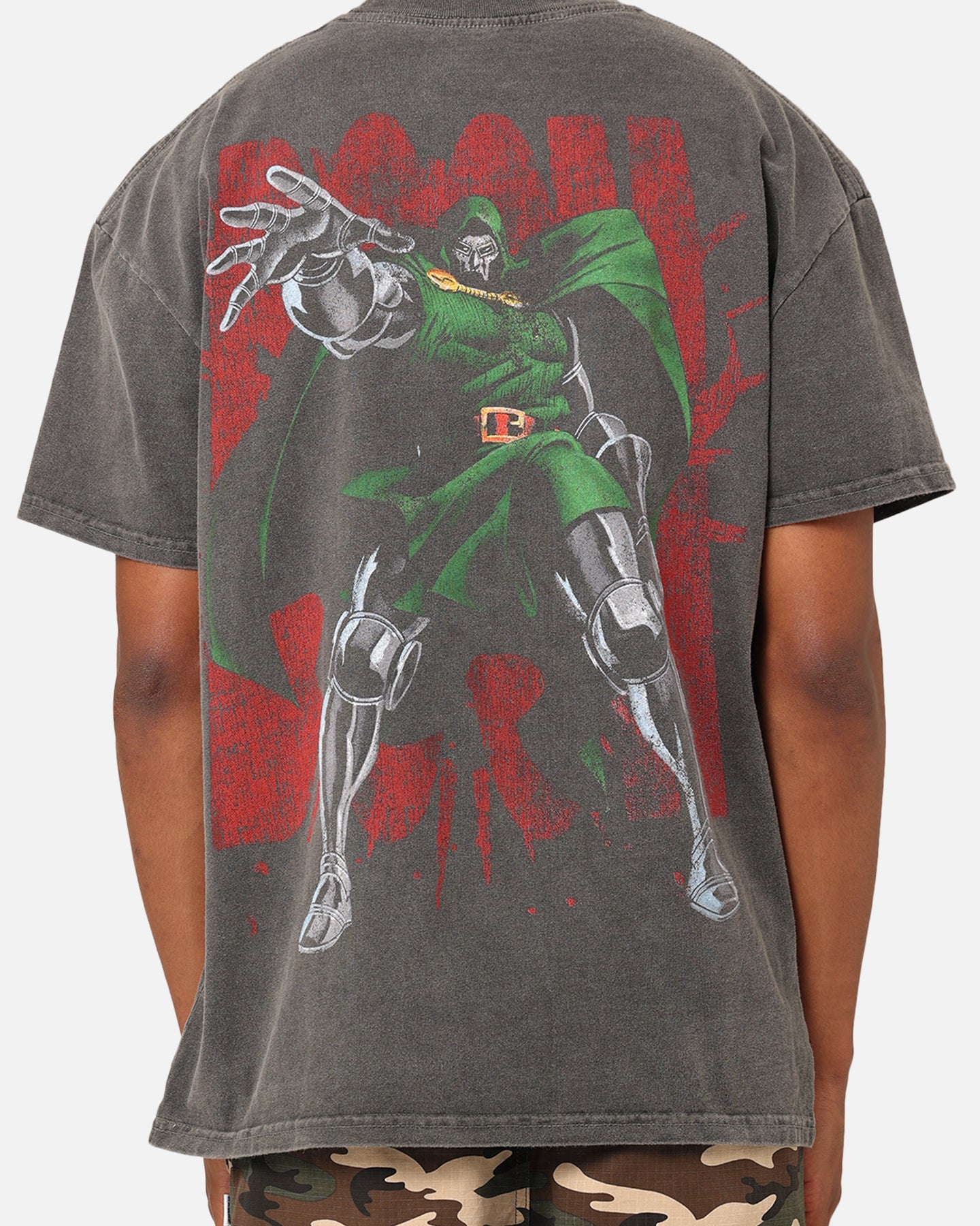 Marvel Doctor Doom Heavyweight Vintage T-Shirt Black Wash