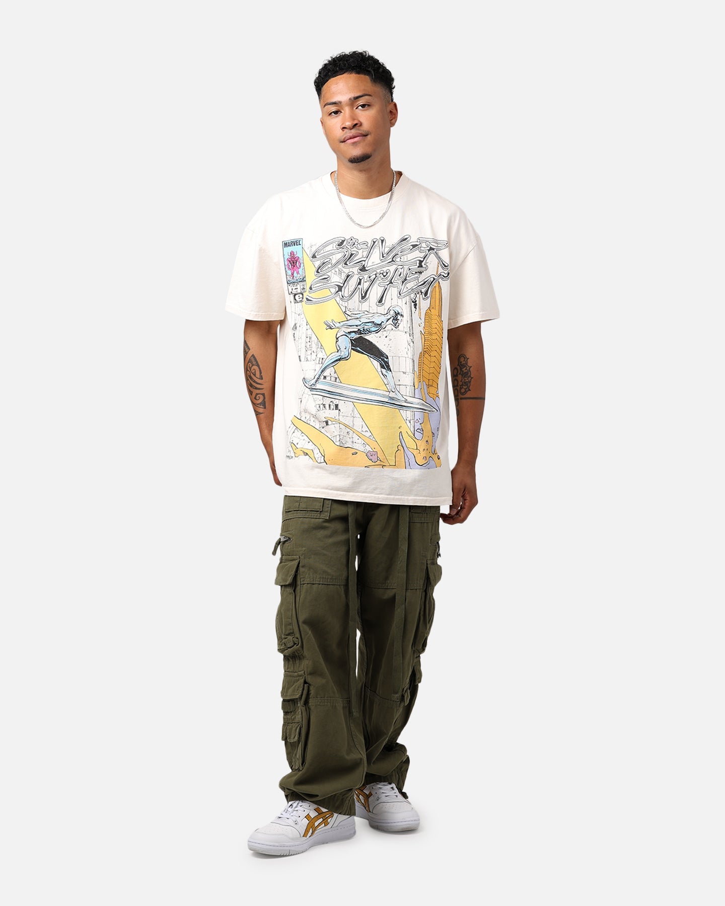 Marvel Silver Surfer Heavyweight T-Shirt Off White