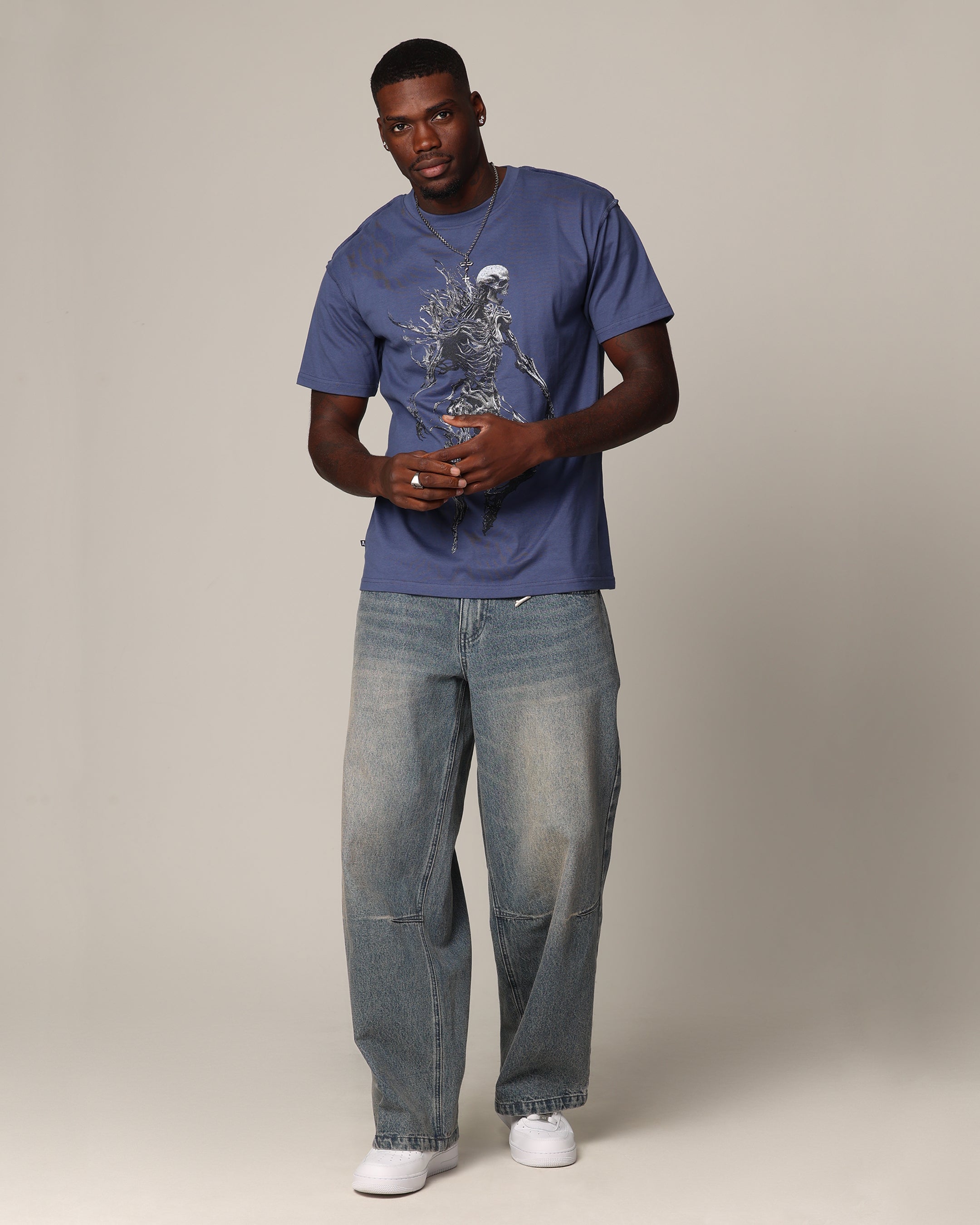 Saint Morta Wraith Cut T-Shirt Petrol Blue