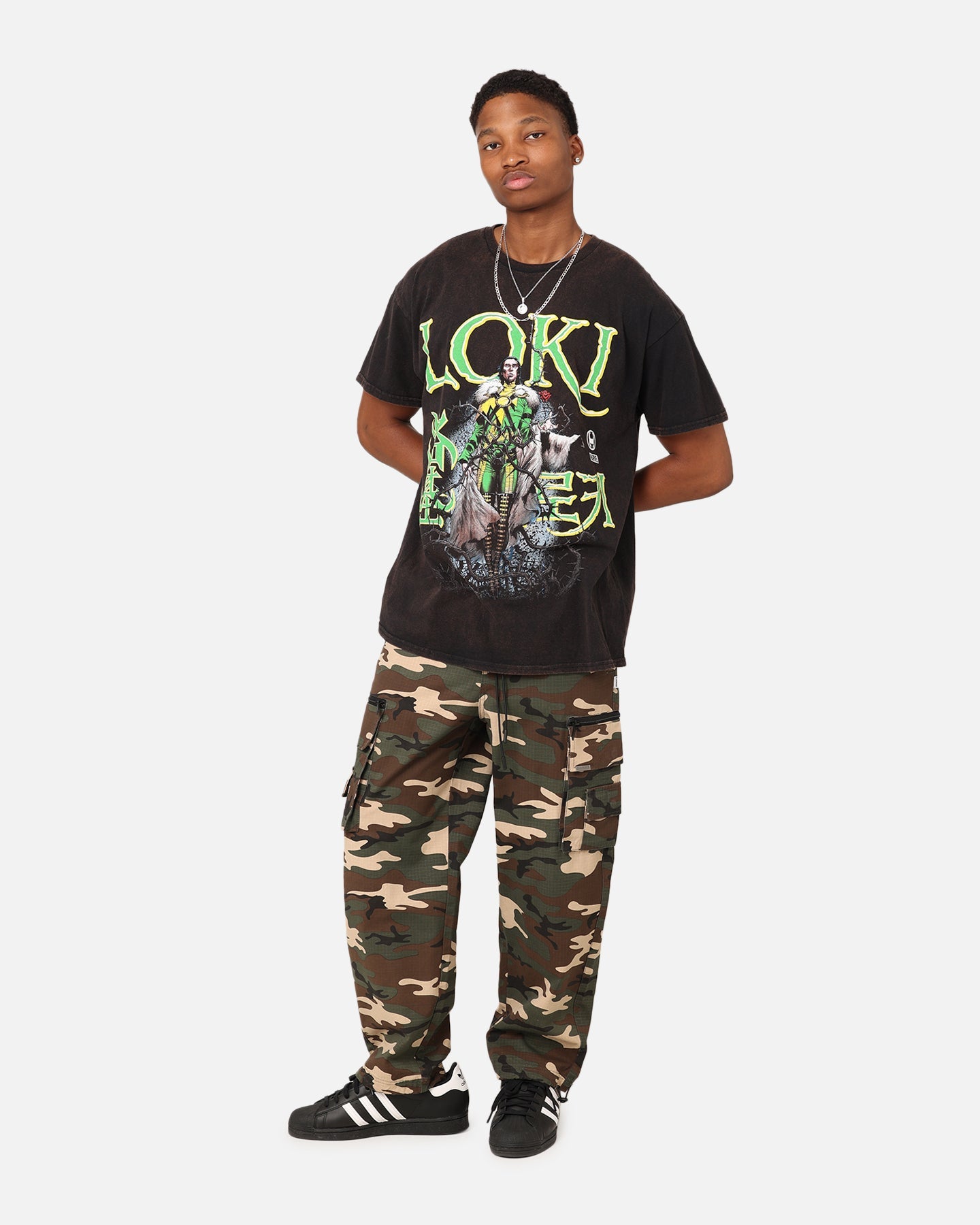 Marvel Loki Rising Vintage T-Shirt Black Wash