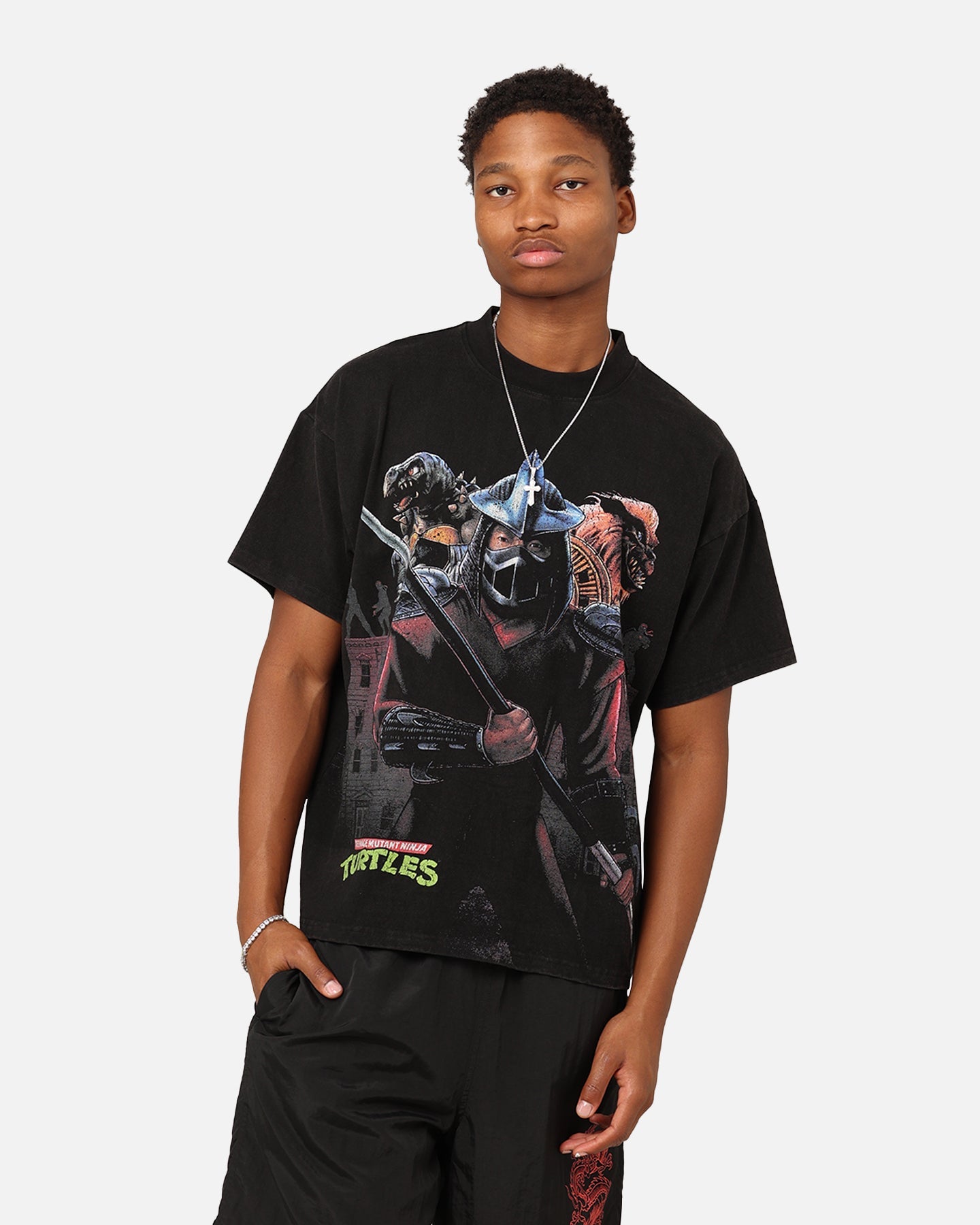 American Thrift X Teenage Mutant Ninja Turtles Shredder Colossal T-Shirt Black Wash