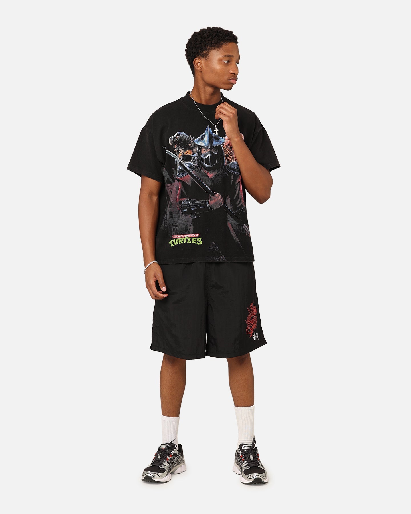 American Thrift X Teenage Mutant Ninja Turtles Shredder Colossal T-Shirt Black Wash