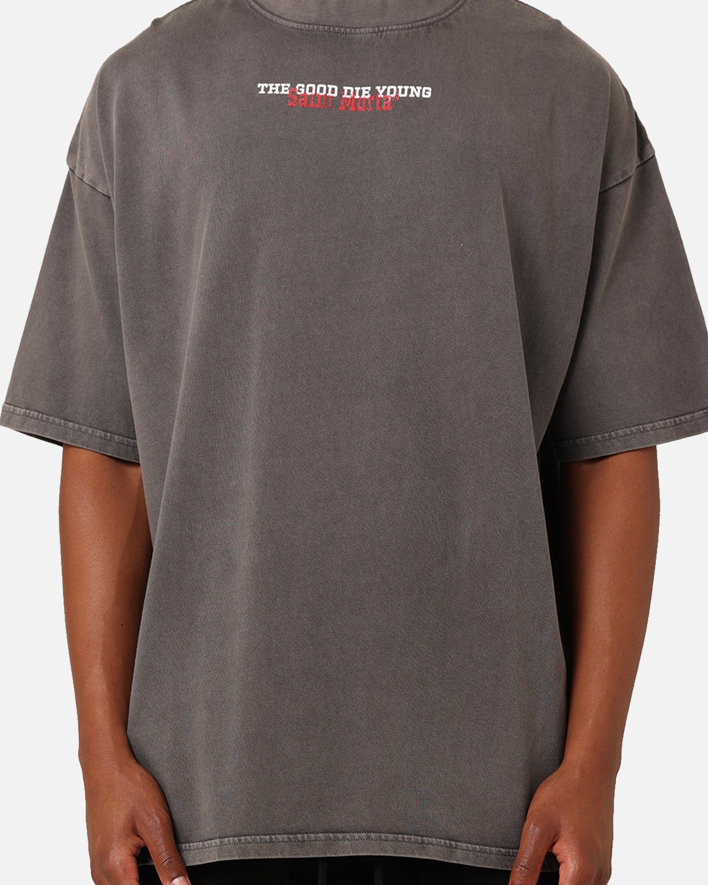 Saint Morta Good Die Young T-Shirt Washed Charcoal