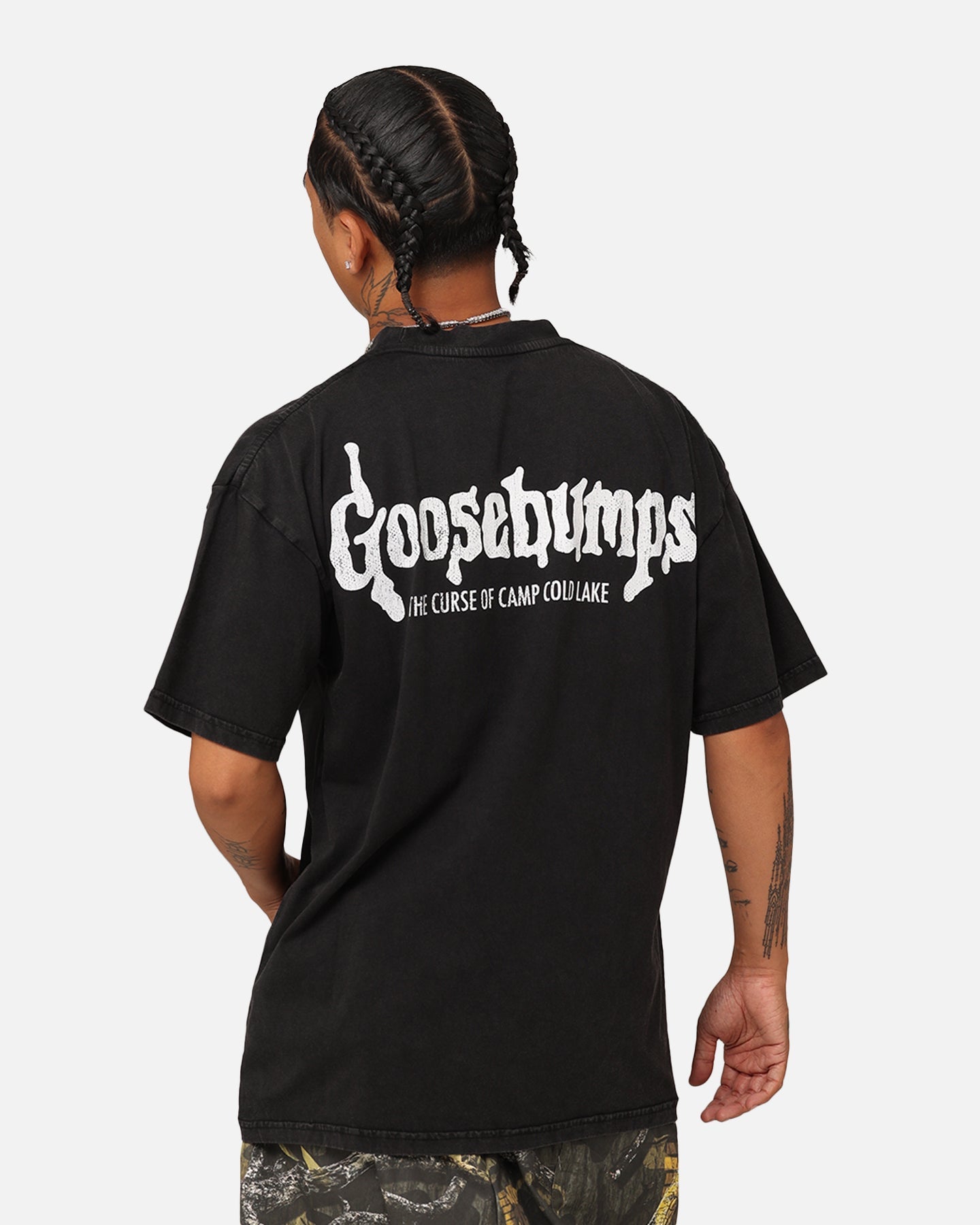 American Thrift X Goosebumps Cold Lake Vintage T-Shirt Black Wash