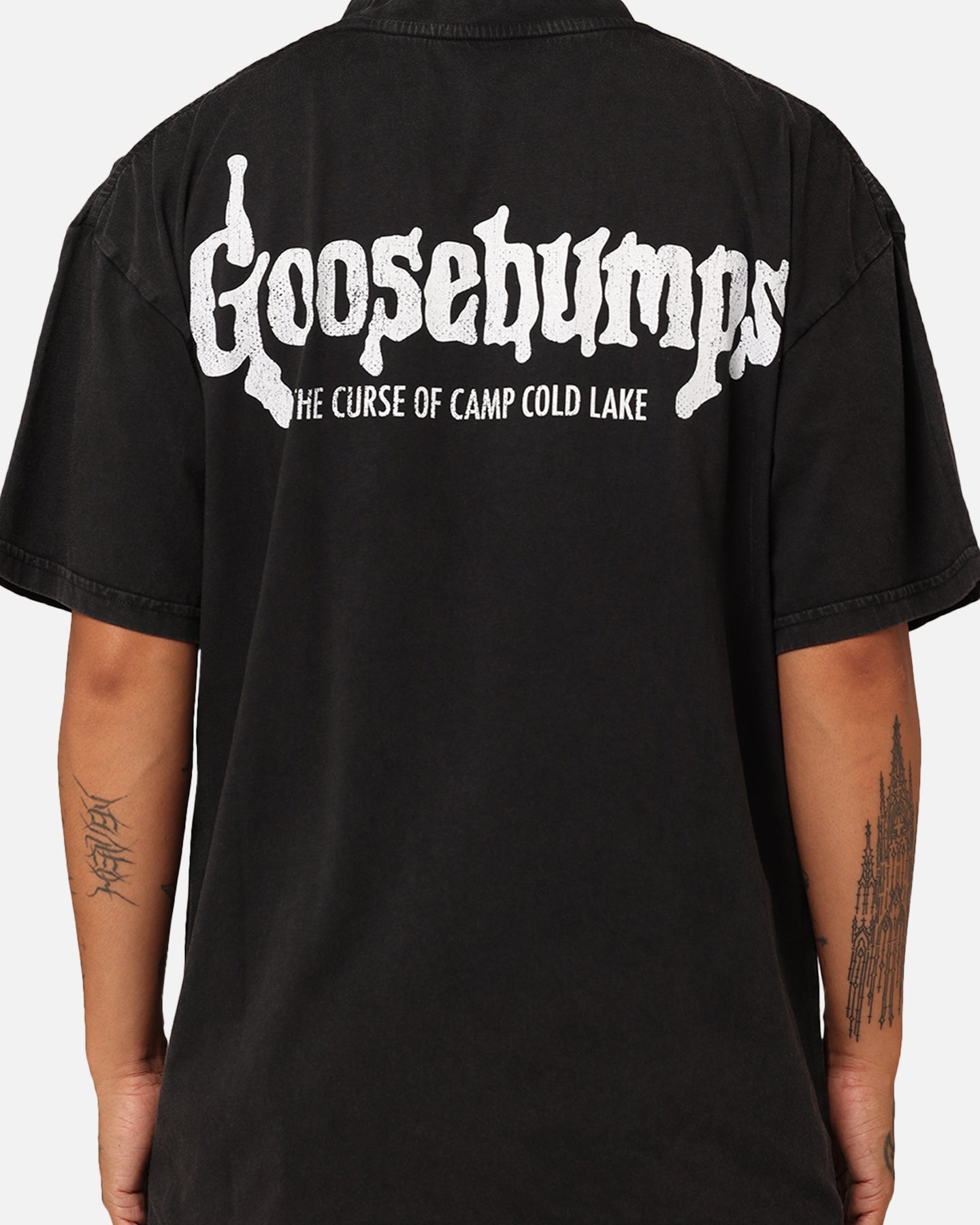American Thrift X Goosebumps Cold Lake Vintage T-Shirt Black Wash