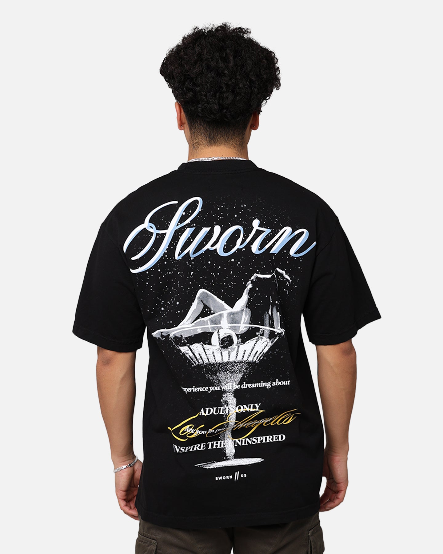Sworn To Us Martini T-Shirt Black