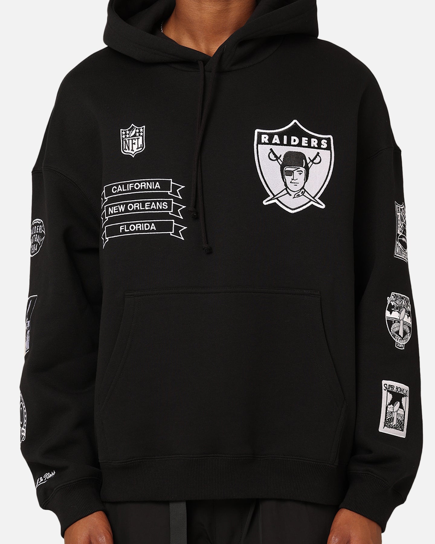 Mitchell & Ness Los Angeles Raiders History Hoodie Faded Black